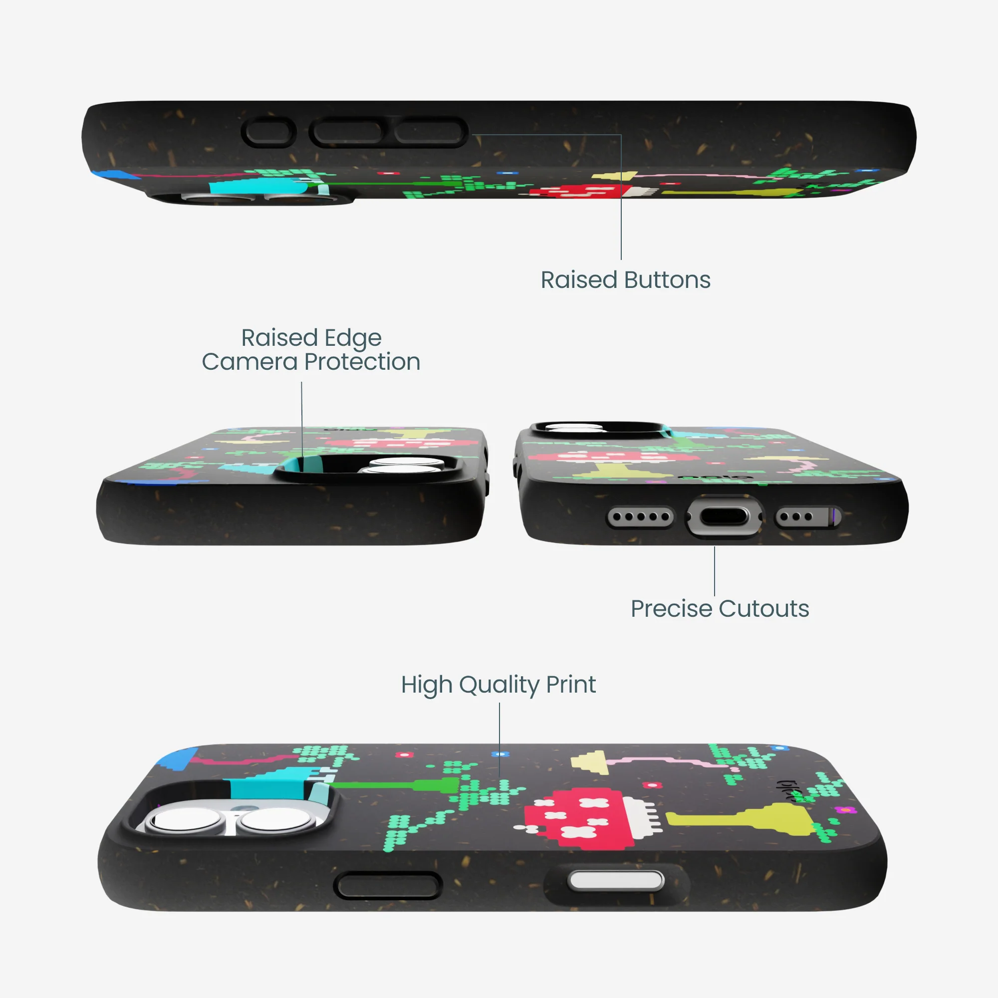 Black Byte Bloom iPhone 17 Case - Image 3