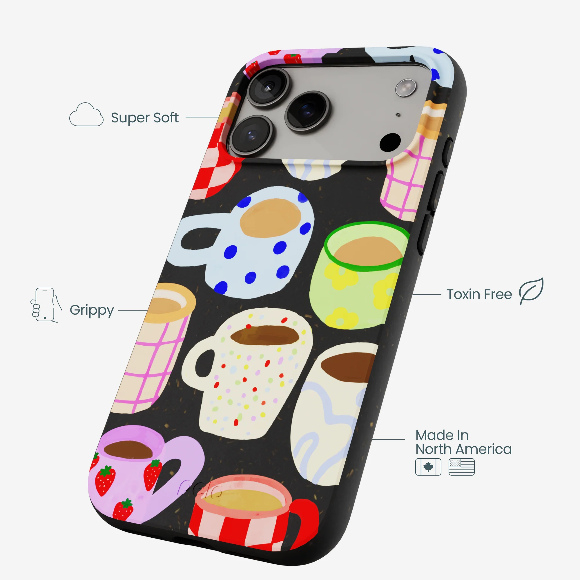 Black Cup of Joy iPhone 17 Pro Max Case - Image 4
