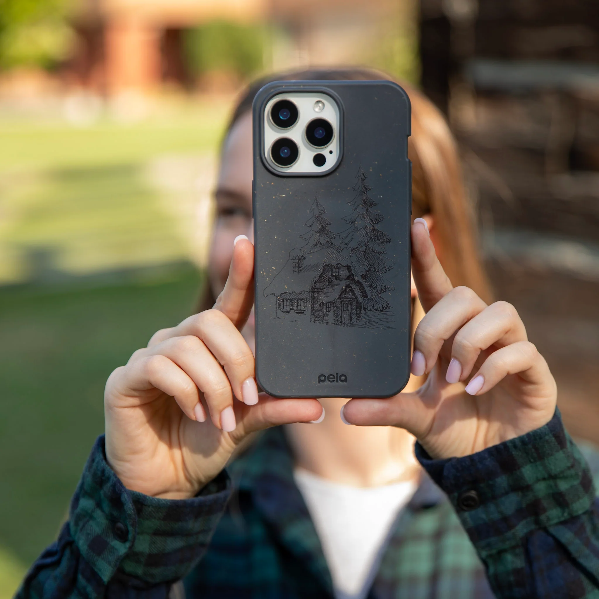 Black Lone Cabin Google Pixel 7 Case - Image 2