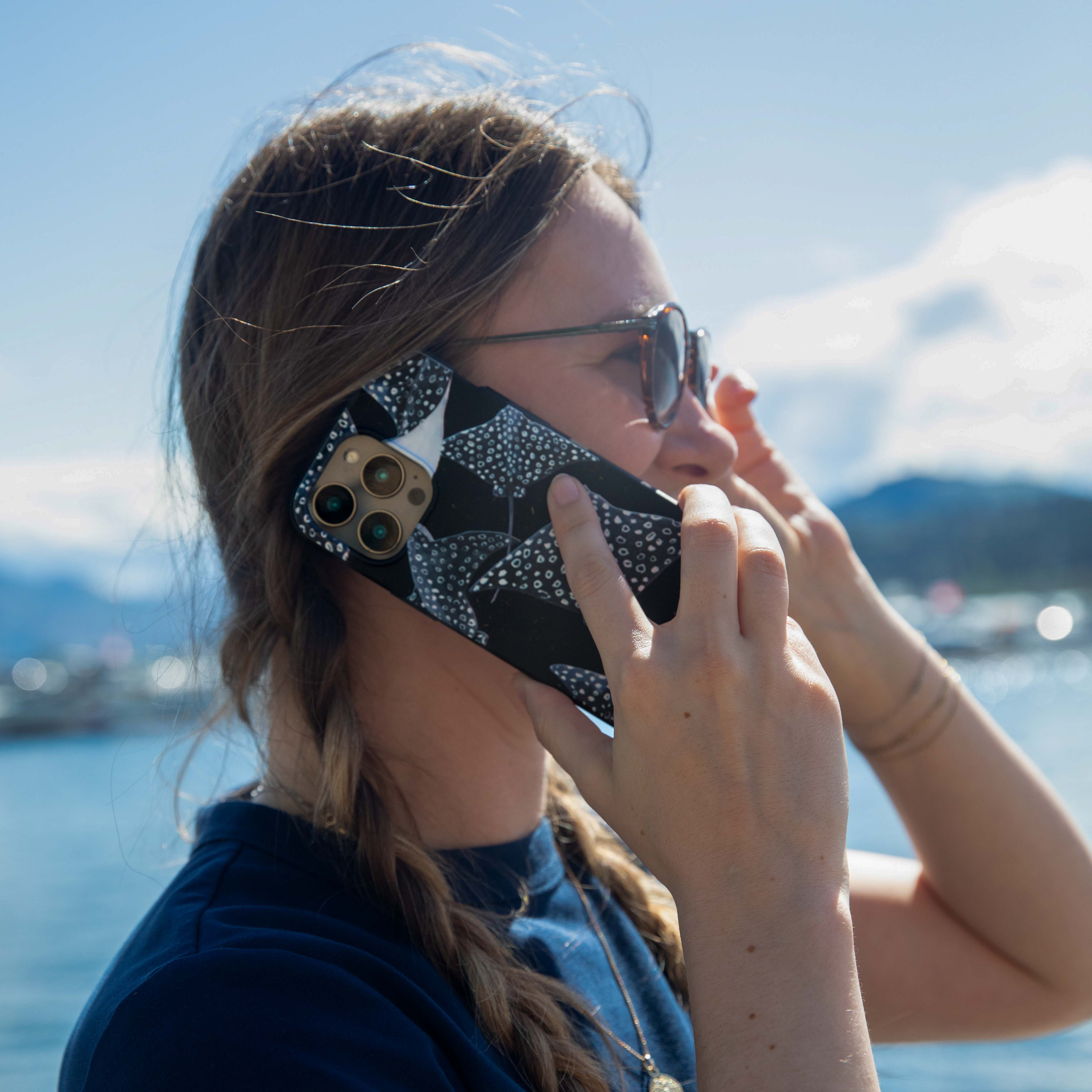 Black Midnight Rays Google Pixel 6a Case - Image 2