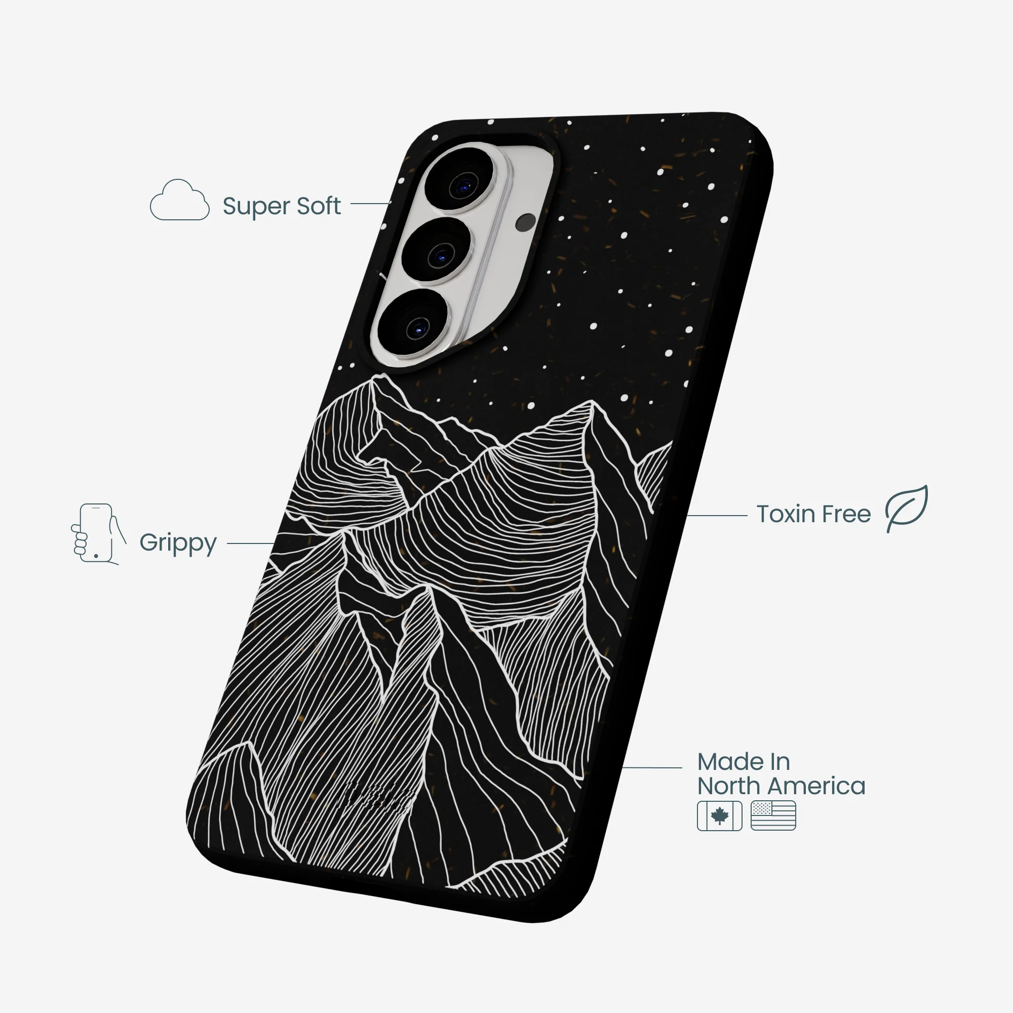 Black Night Panorama Samsung Galaxy S26 Case - Image 3