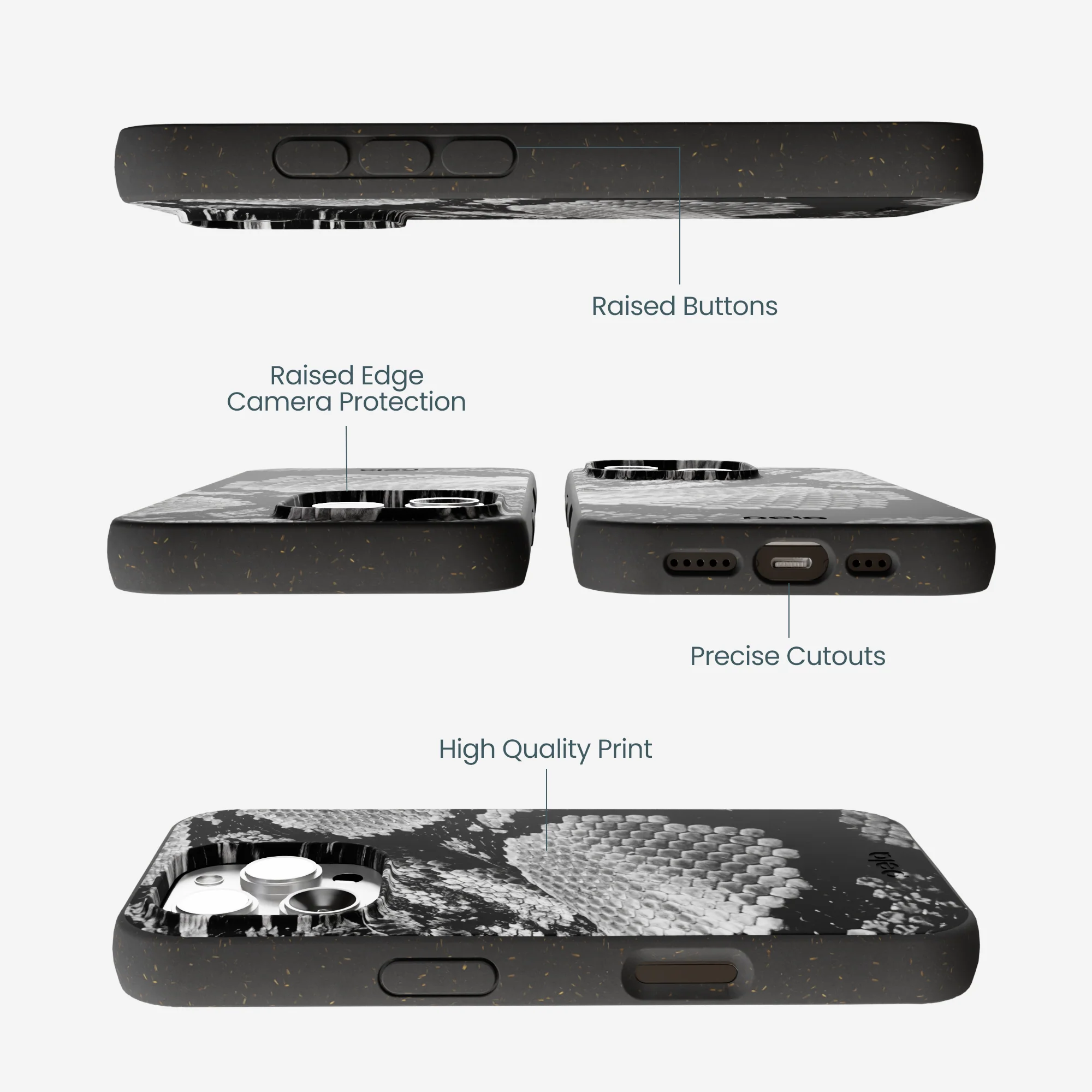 Black Snake Scale iPhone 16 Pro Max Case - Image 3