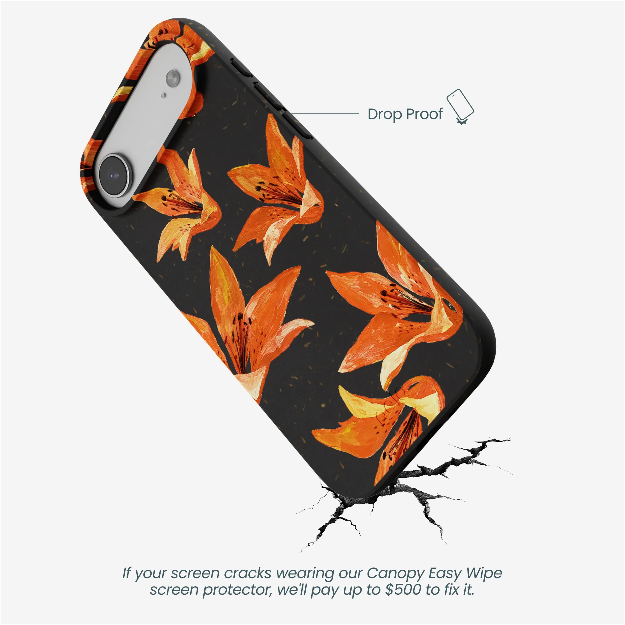 Black Tiger Lily iPhone Air Case - Image 4