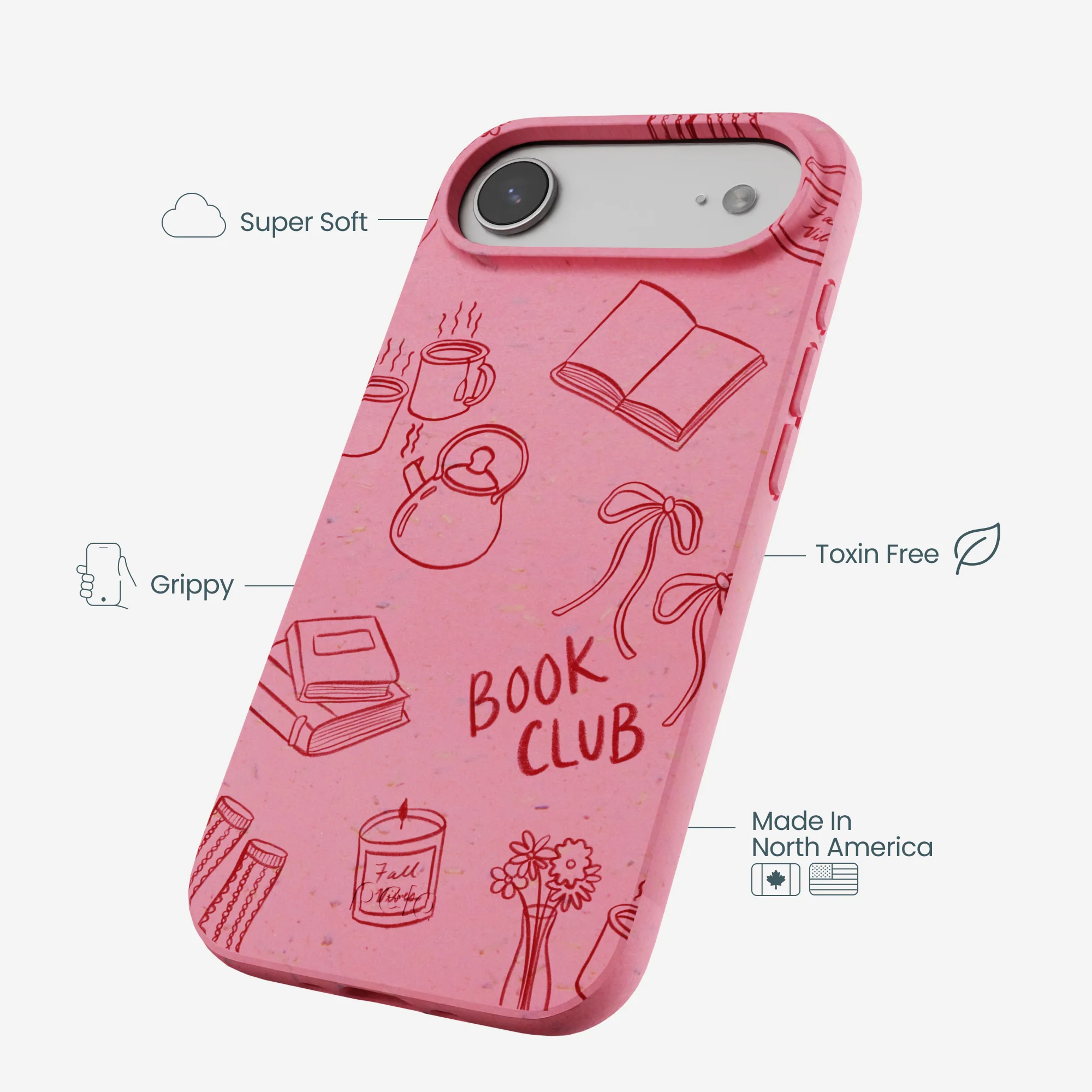 Bubblegum Pink Book Club iPhone Air Case - Image 4