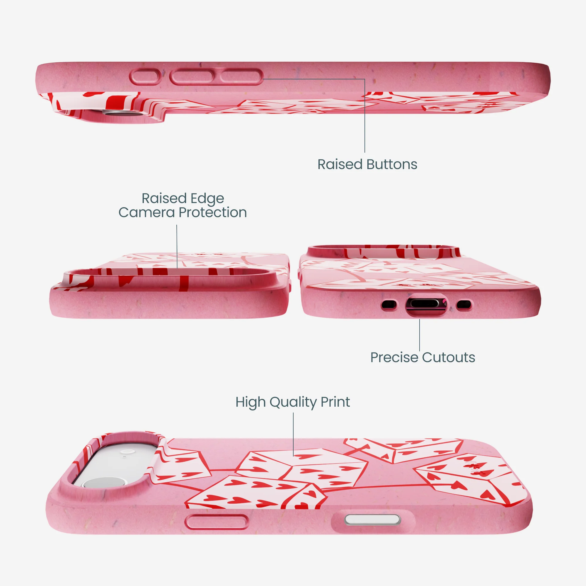 Bubblegum Pink Dicey Cherries iPhone Air Case - Image 2