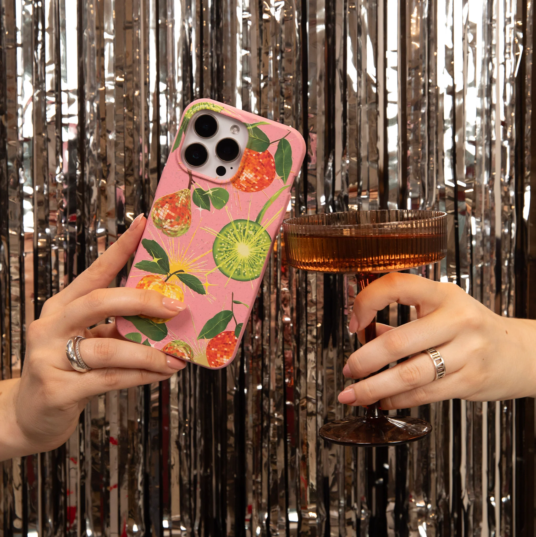 Bubblegum Pink Disco Fruity iPhone 13 Pro Case - Image 5