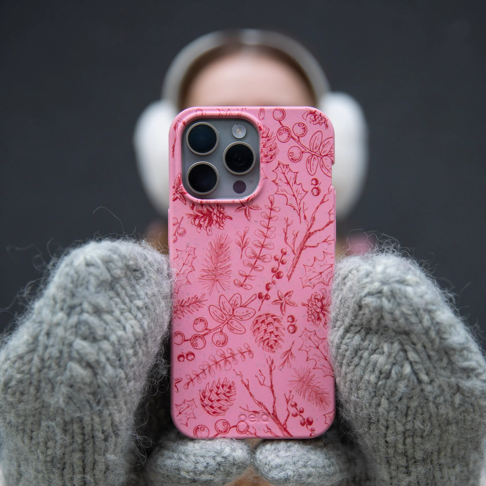 Bubblegum Pink Festive Forest iPhone 12/ iPhone 12 Pro Case - Image 7