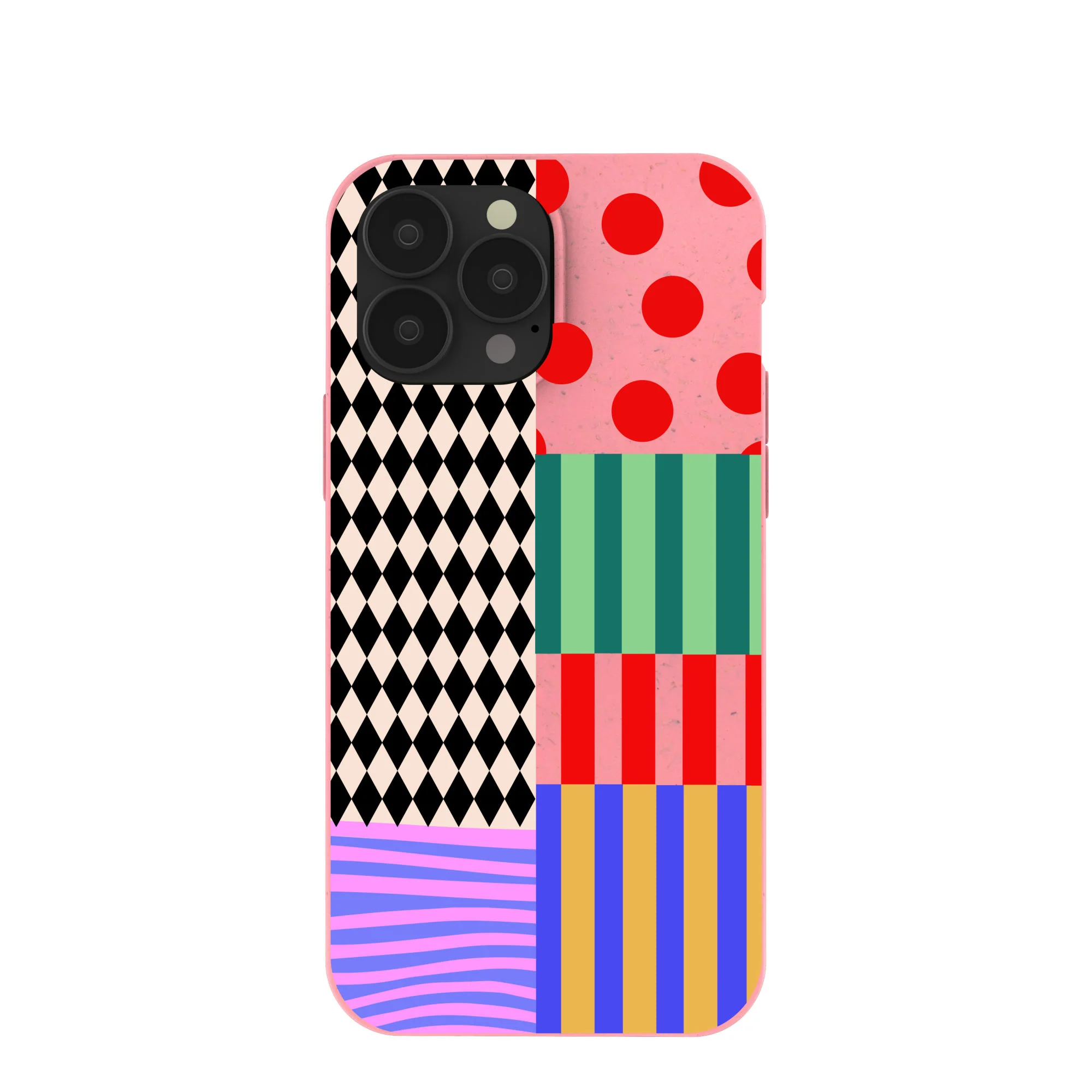 Bubblegum Pink Juggling Colors iPhone 13 Pro Max Case