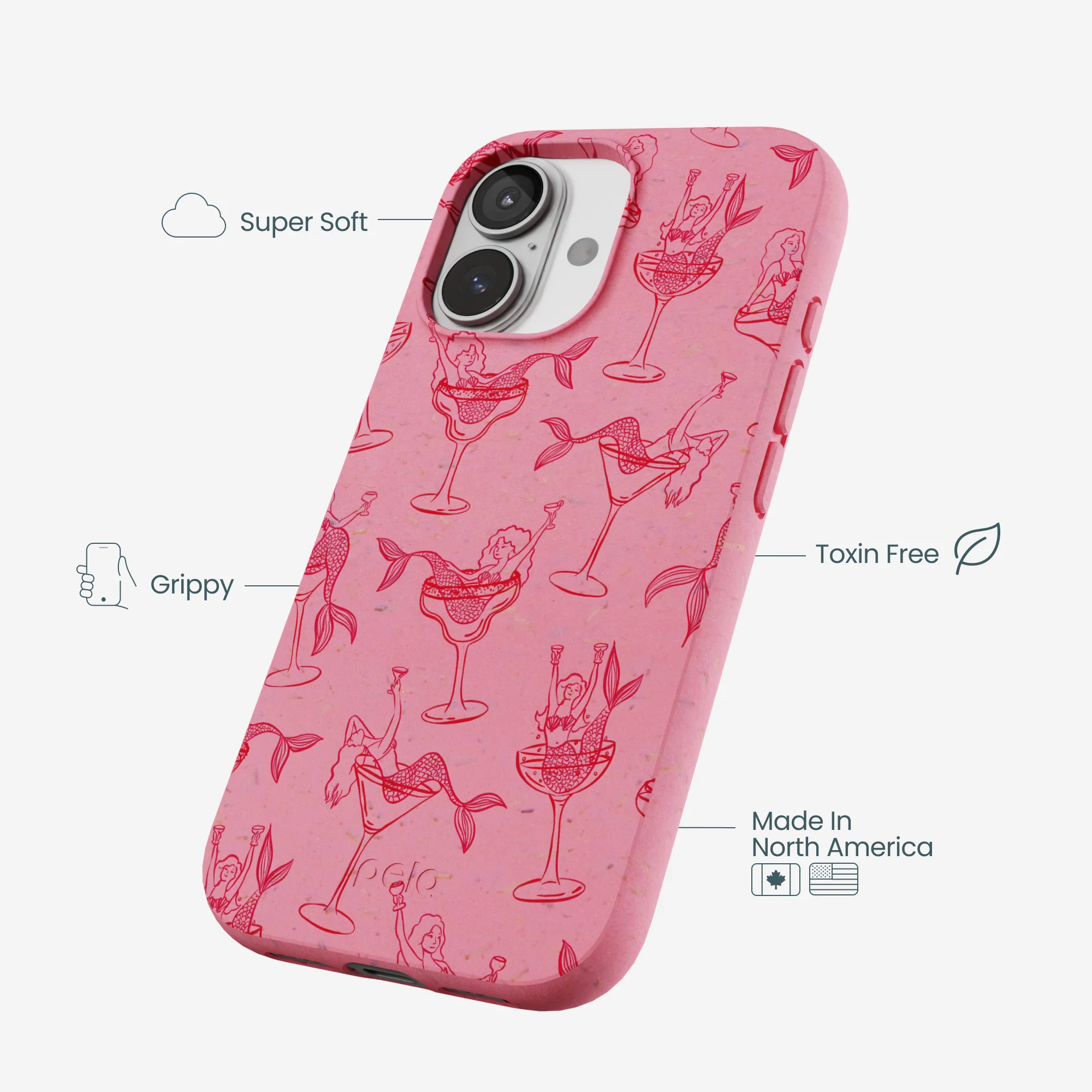 Bubblegum Pink Mermaid Cocktail iPhone 17 Case - Image 3