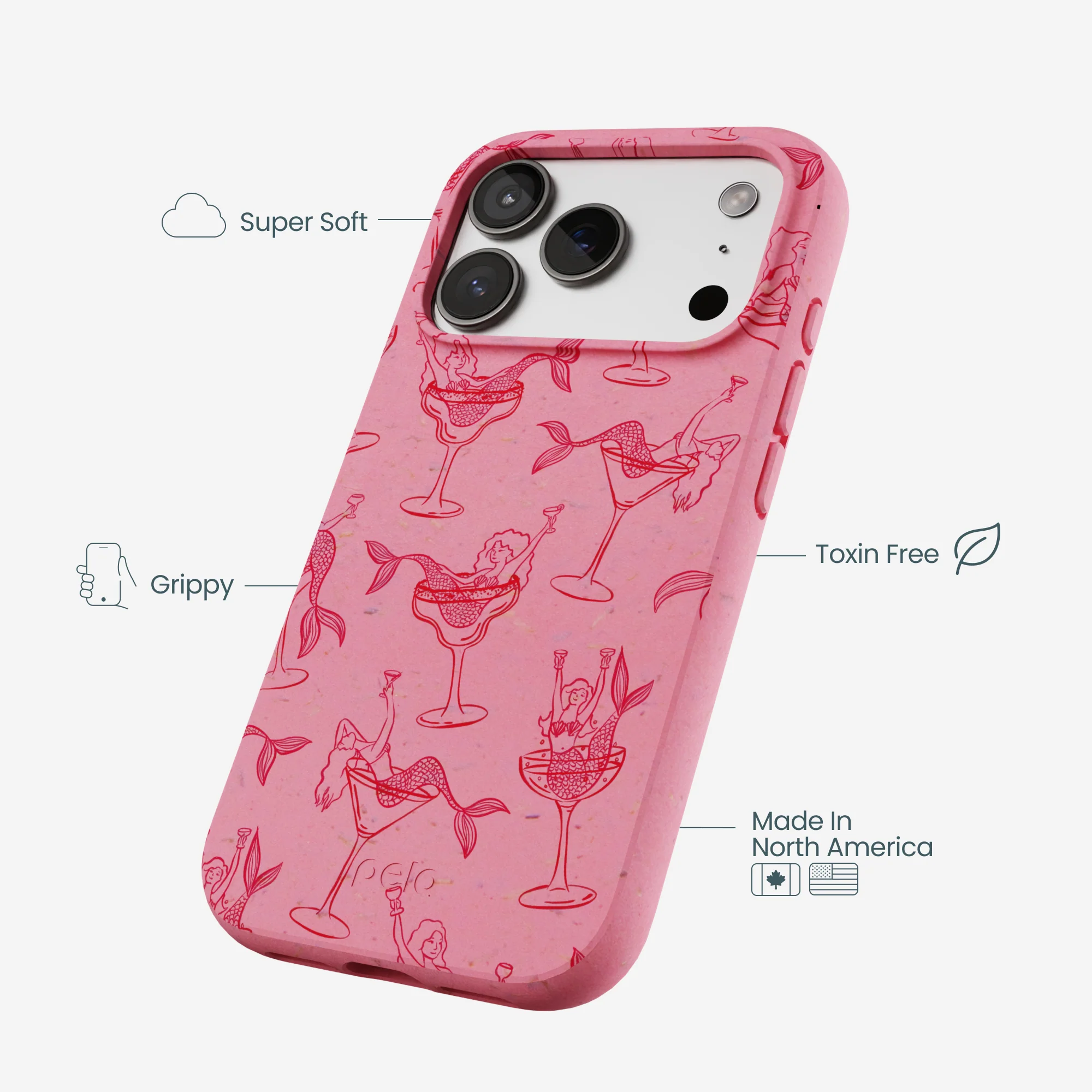Bubblegum Pink Mermaid Cocktail iPhone 17 Pro Case - Image 4