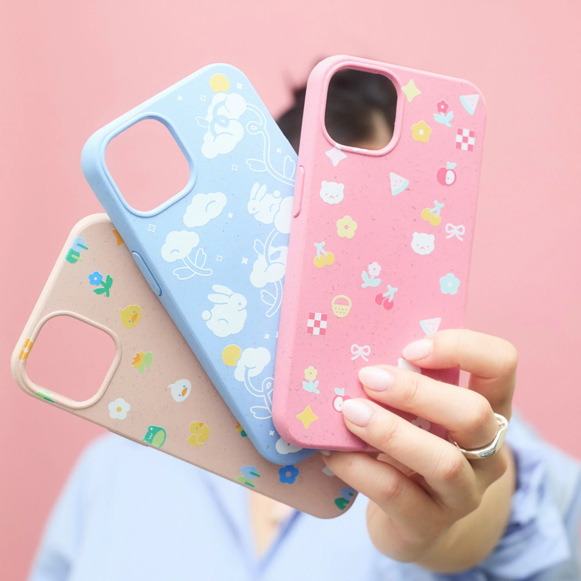 Bubblegum Pink Pretty Picnic iPhone 16 Plus Case - Image 5