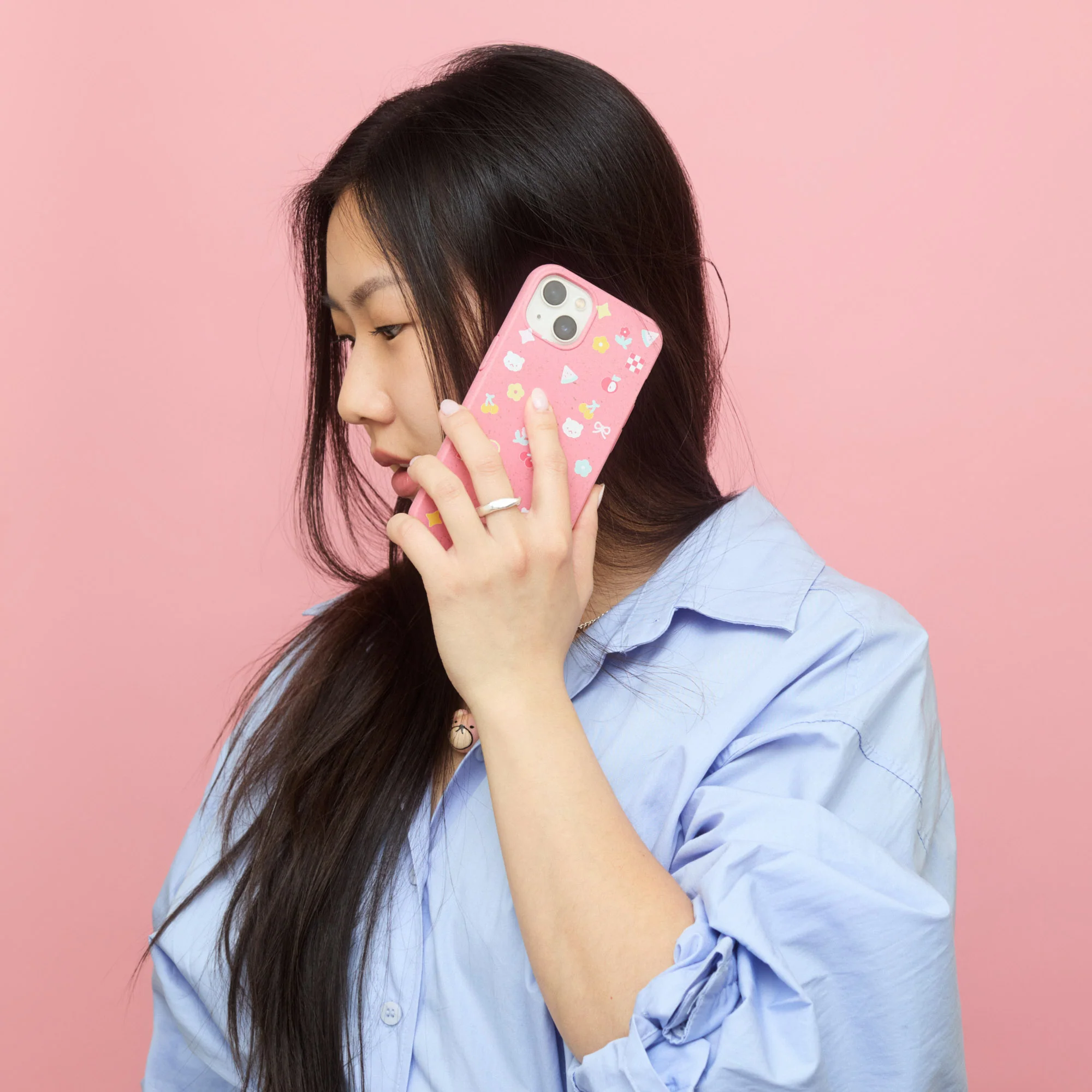 Bubblegum Pink Pretty Picnic iPhone 16 Case - Image 4