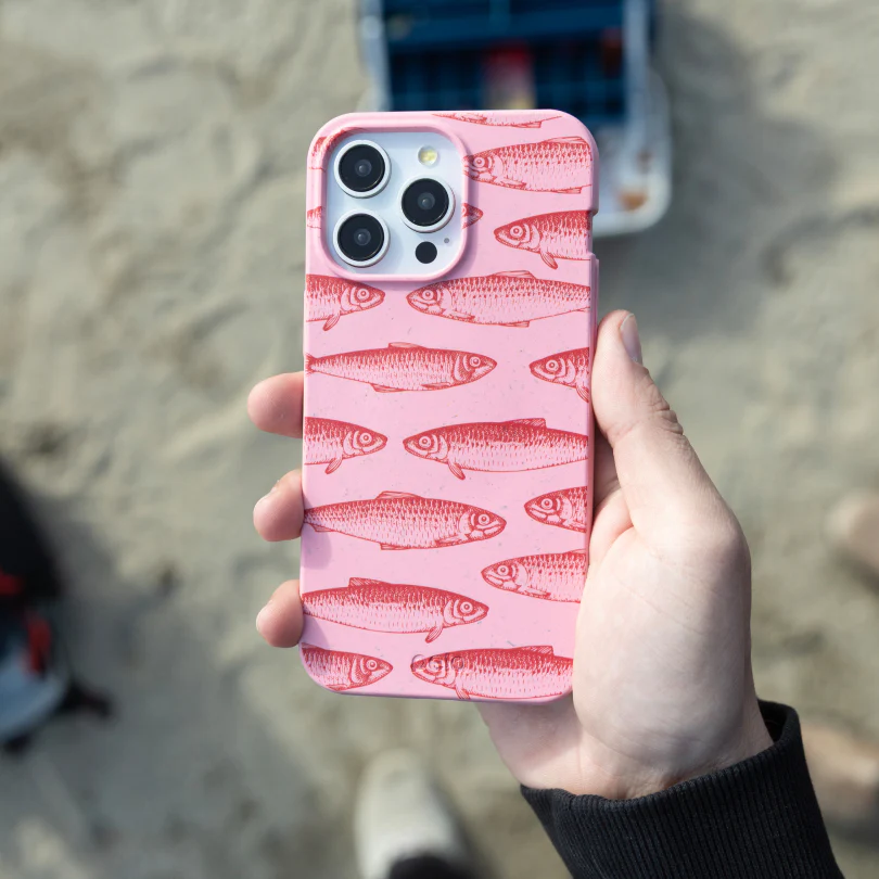 Bubblegum Pink Sardine Stream Google Pixel 7a Case - Image 2