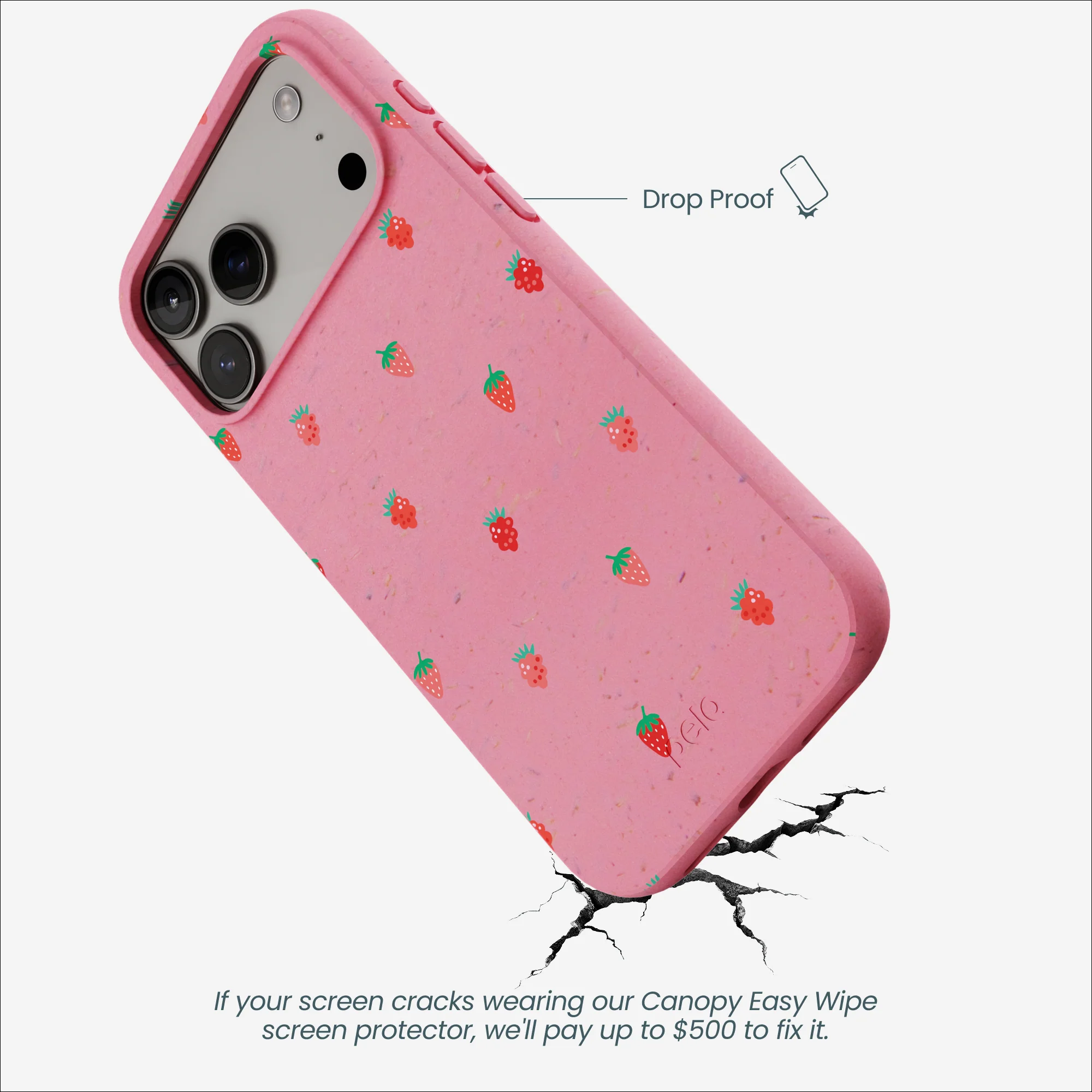 Bubblegum Pink Summer Berries iPhone 17 Pro Max Case - Image 4