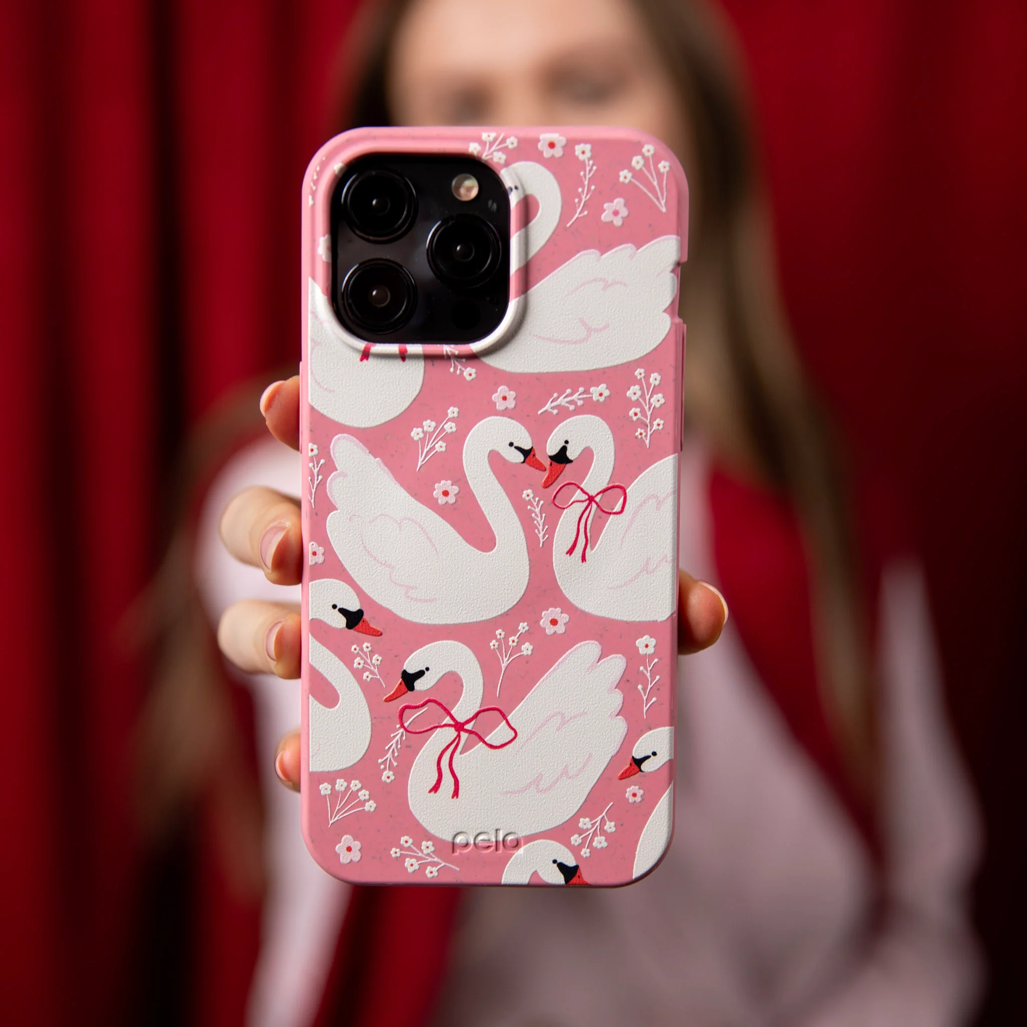 Bubblegum Pink Swan Garden iPhone 11 Case - Image 5