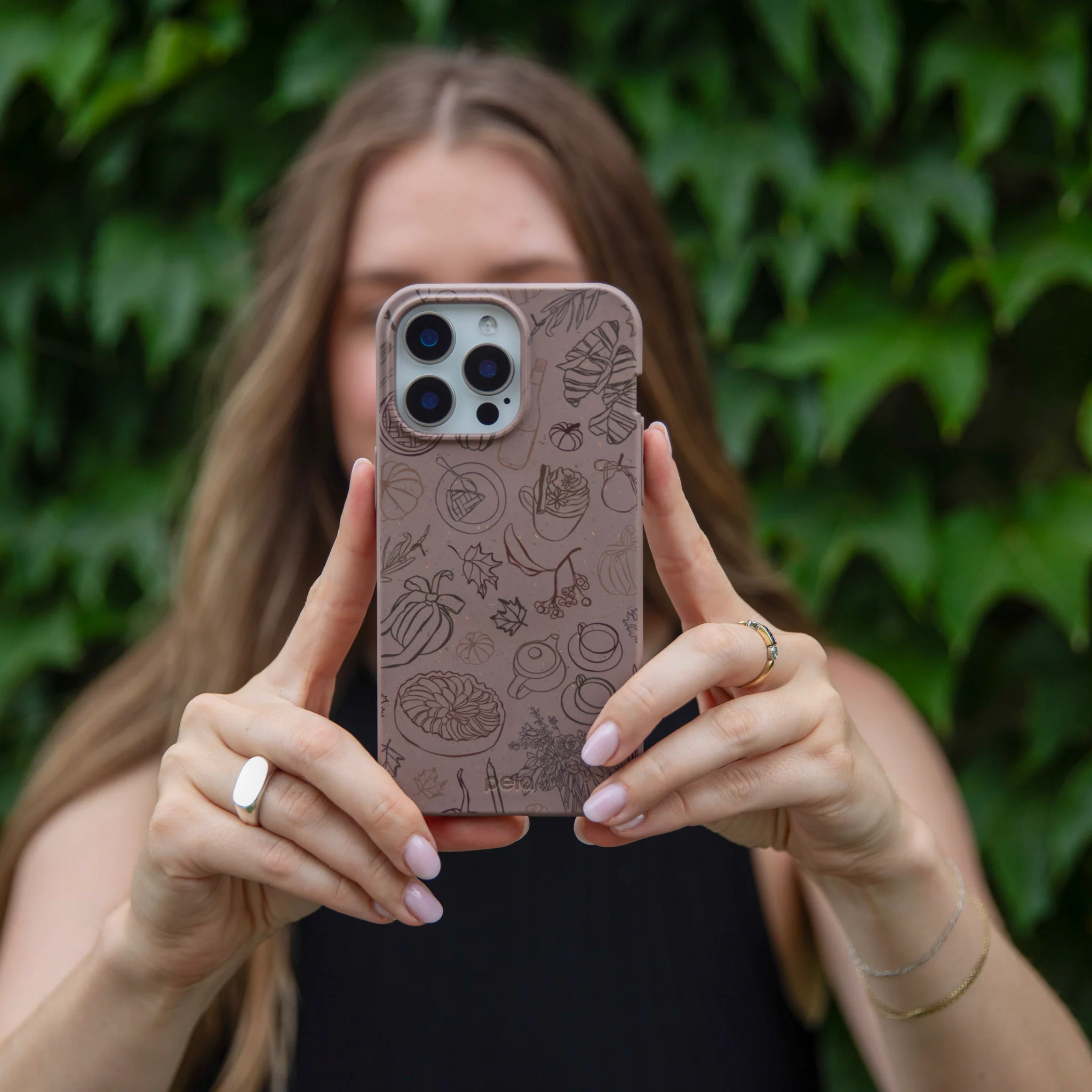 Chocolate Brown Autumn Sweets iPhone 6/6s/7/8/SE Case - Image 2