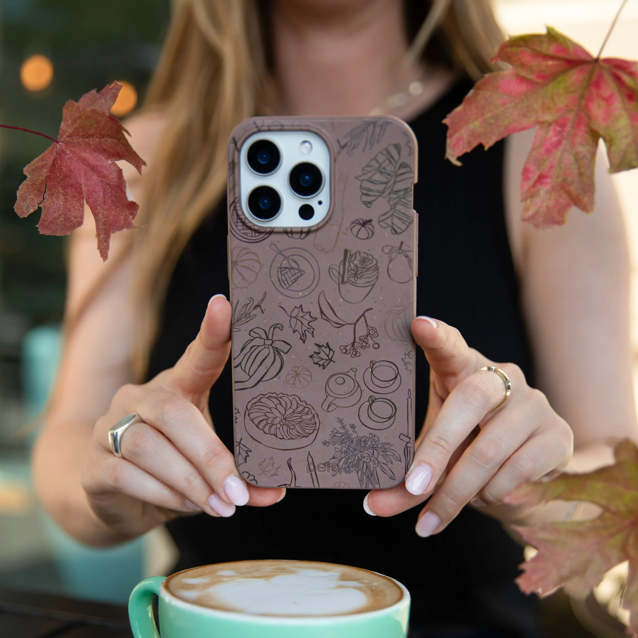 Chocolate Brown Autumn Sweets Samsung Galaxy S23+(Plus) Case - Image 6