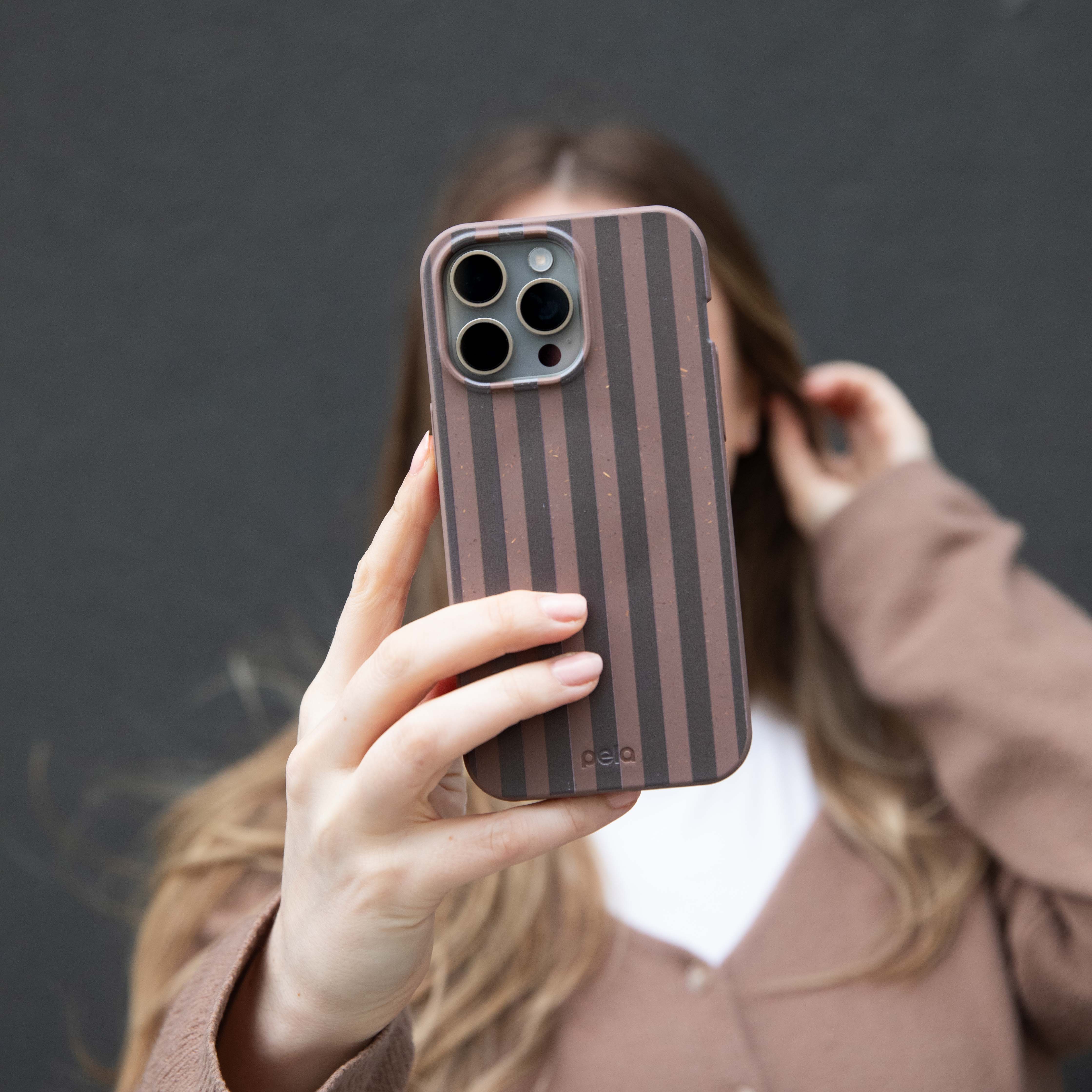 Chocolate Brown Cocoa Stripes Google Pixel 9 Pro XL Case - Image 2