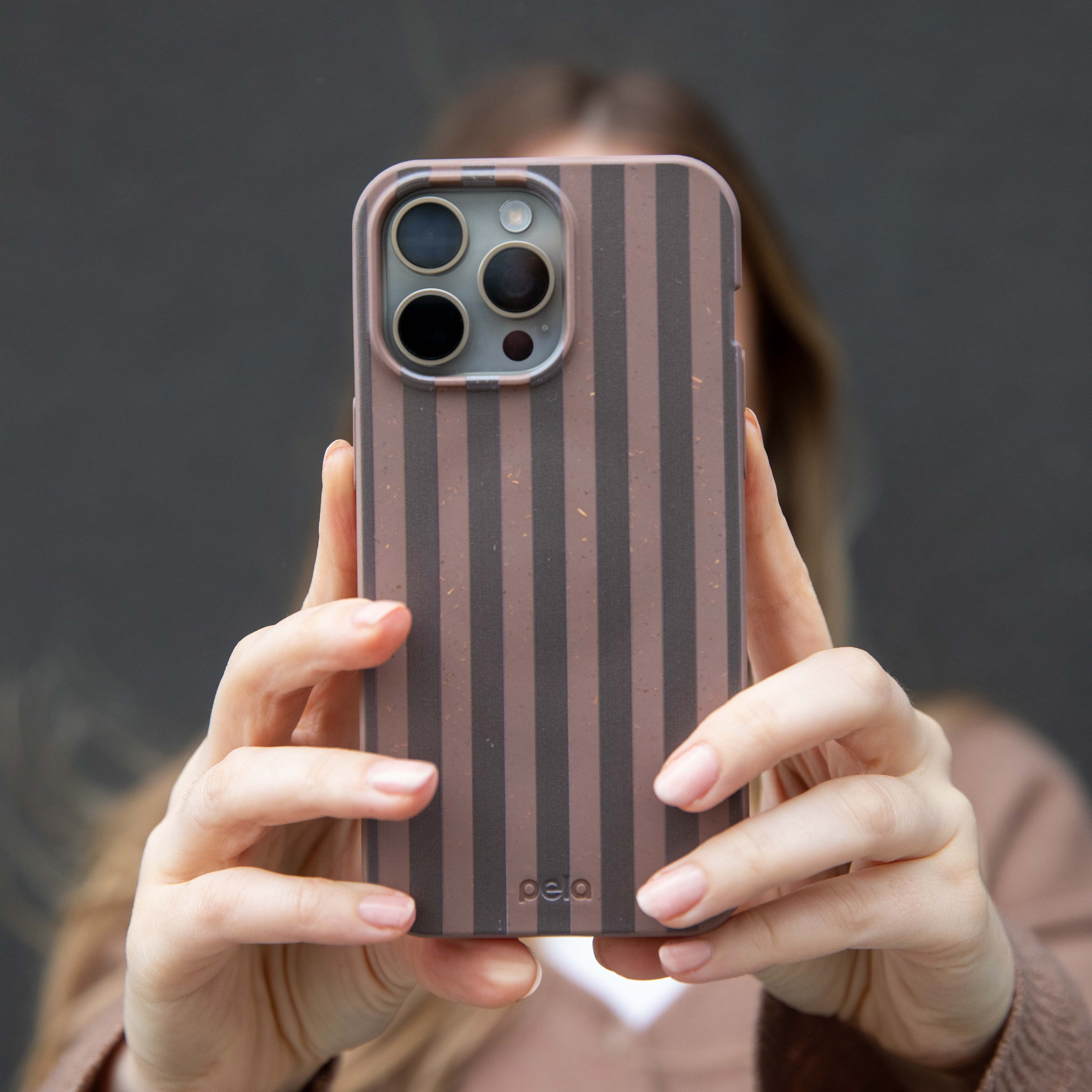 Chocolate Brown Cocoa Stripes Samsung Galaxy S21 Case - Image 5