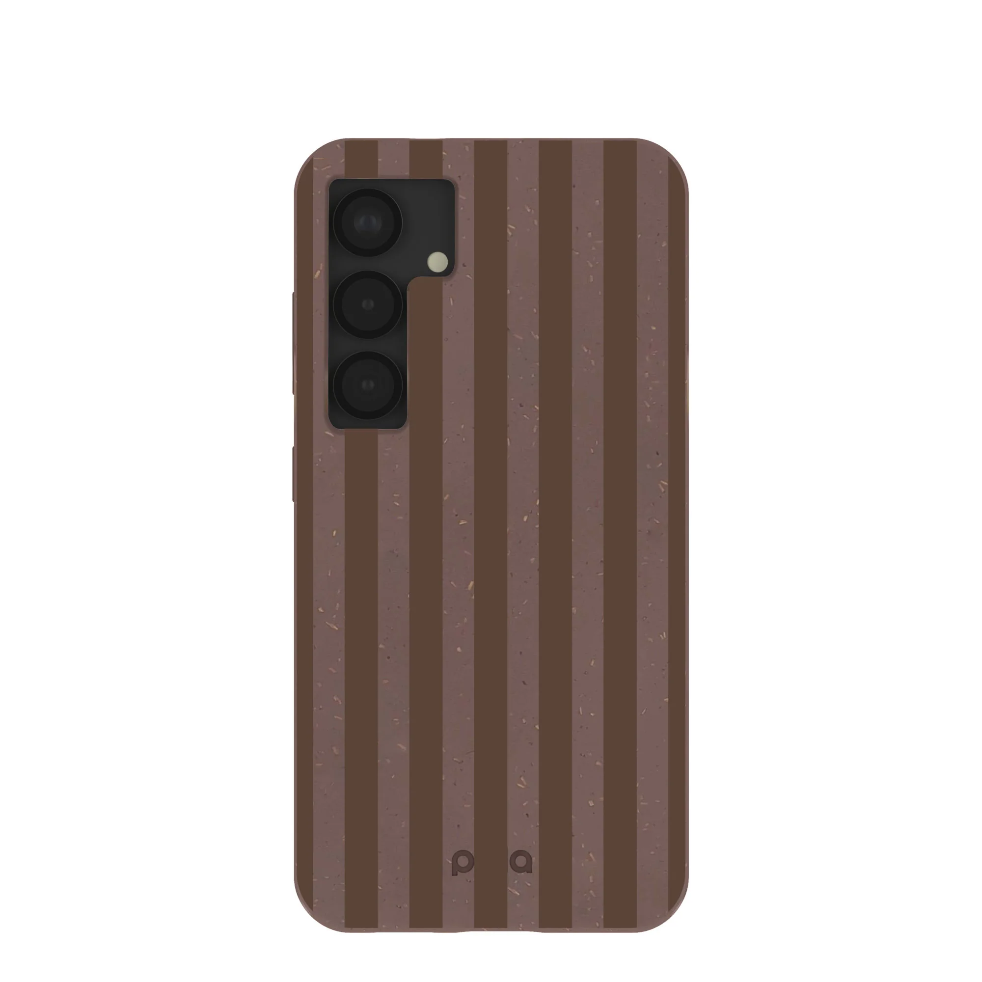 Chocolate Brown Cocoa Stripes Samsung Galaxy S25 Case
