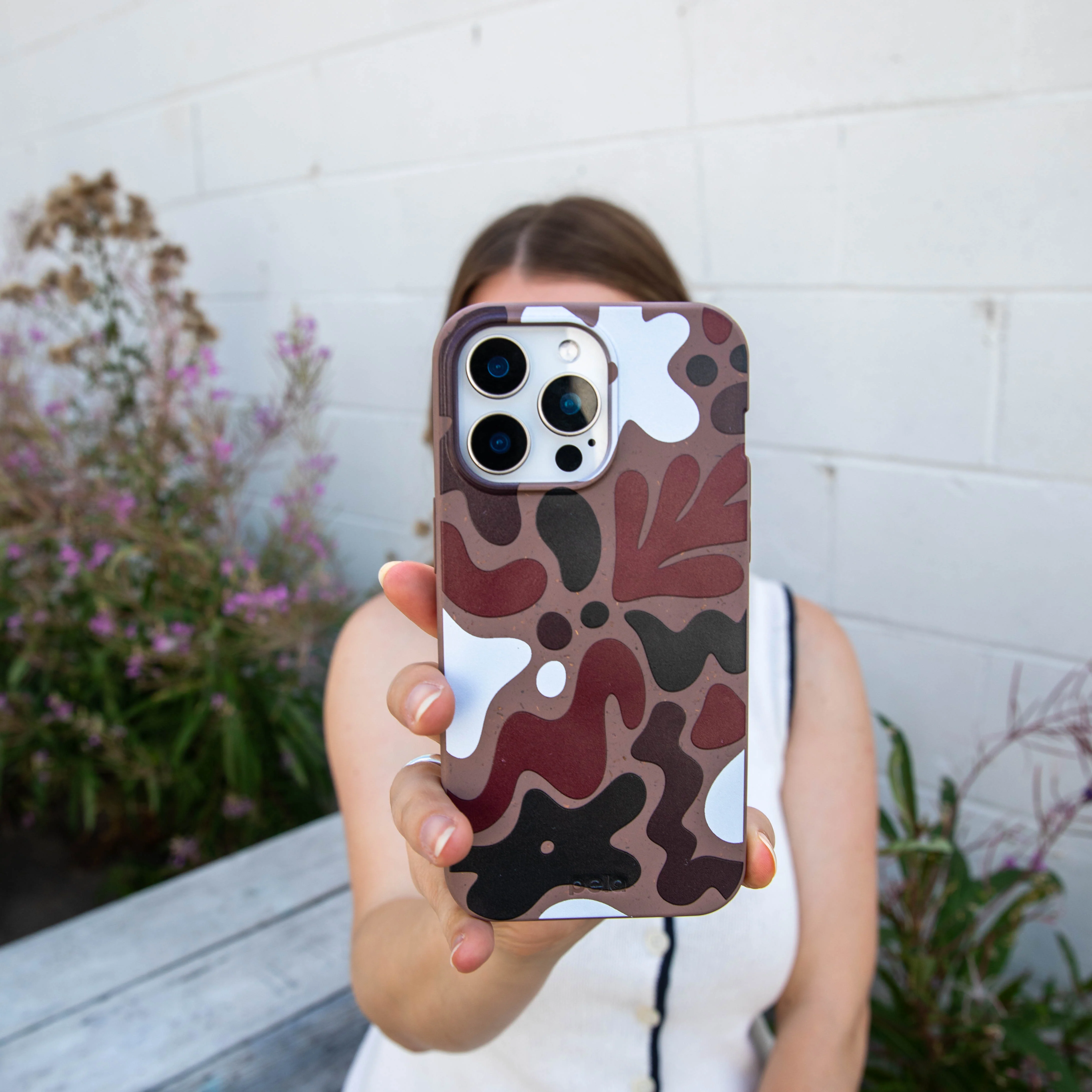 Chocolate Brown Earthy Curves iPhone 12 Mini Case - Image 5