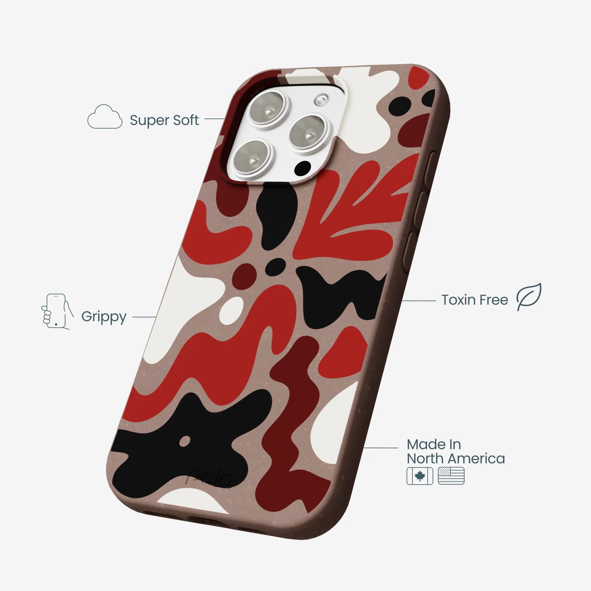 Chocolate Brown Earthy Curves iPhone 16 Pro Max Case - Image 4