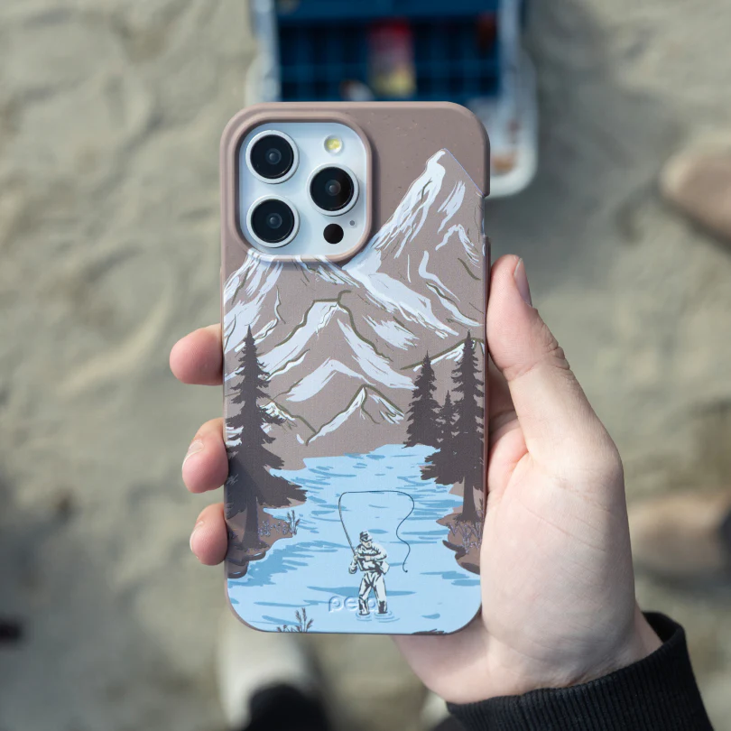 Chocolate Brown Gone Fishing Google Pixel 8 Case - Image 2