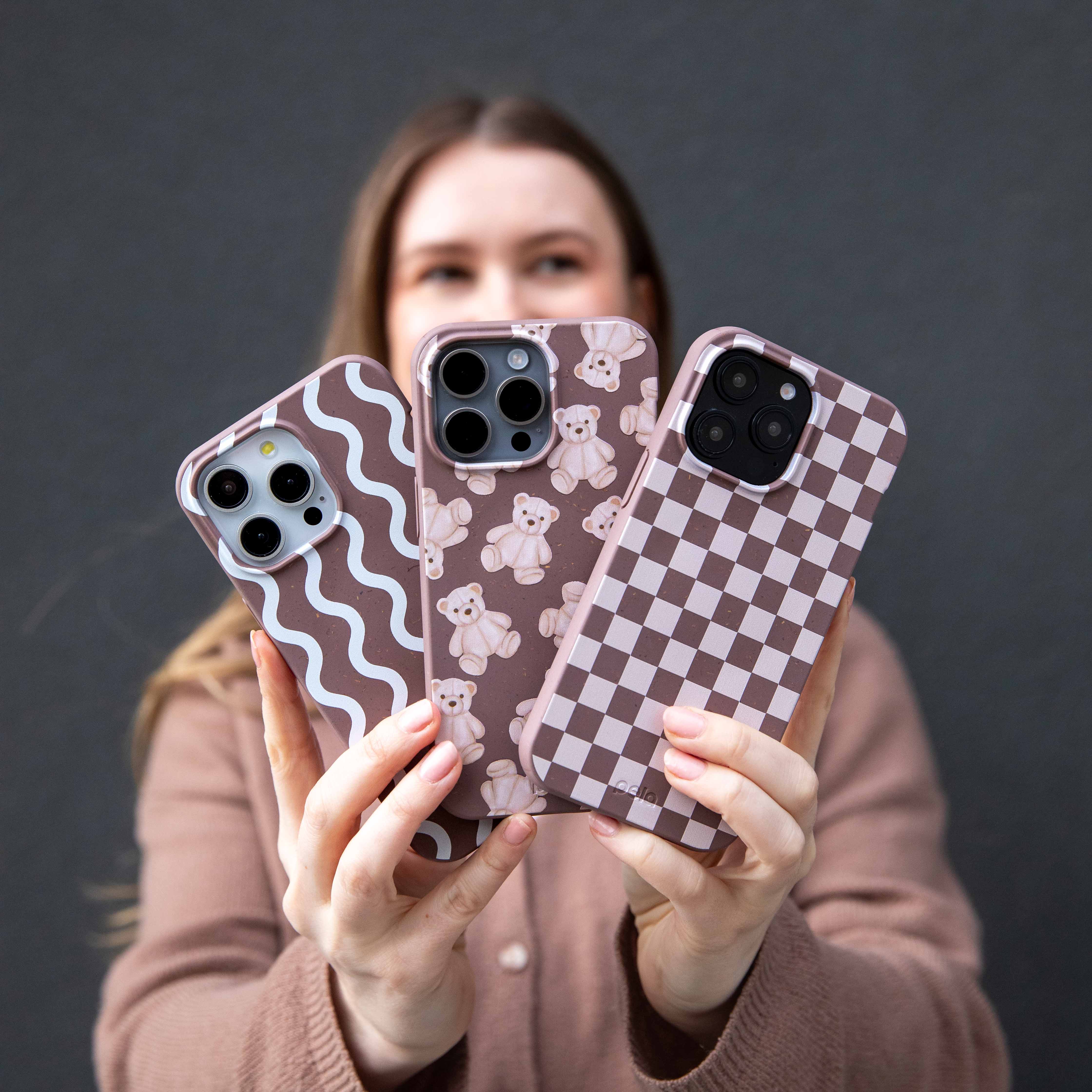 Chocolate Brown Latte Waves Google Pixel 8 Case - Image 5
