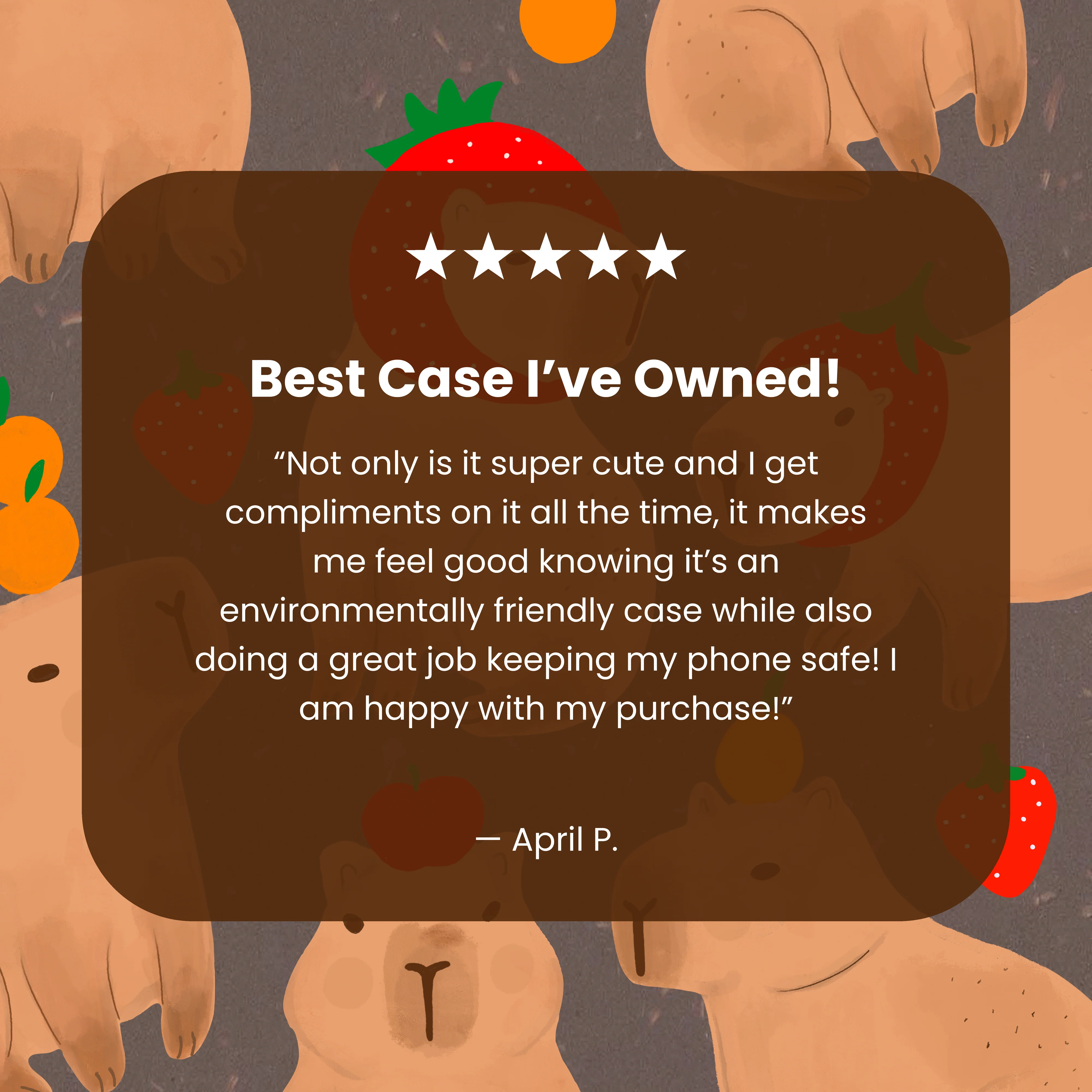Chocolate Brown Sweet Capybaras Google Pixel 8a Case - Image 4