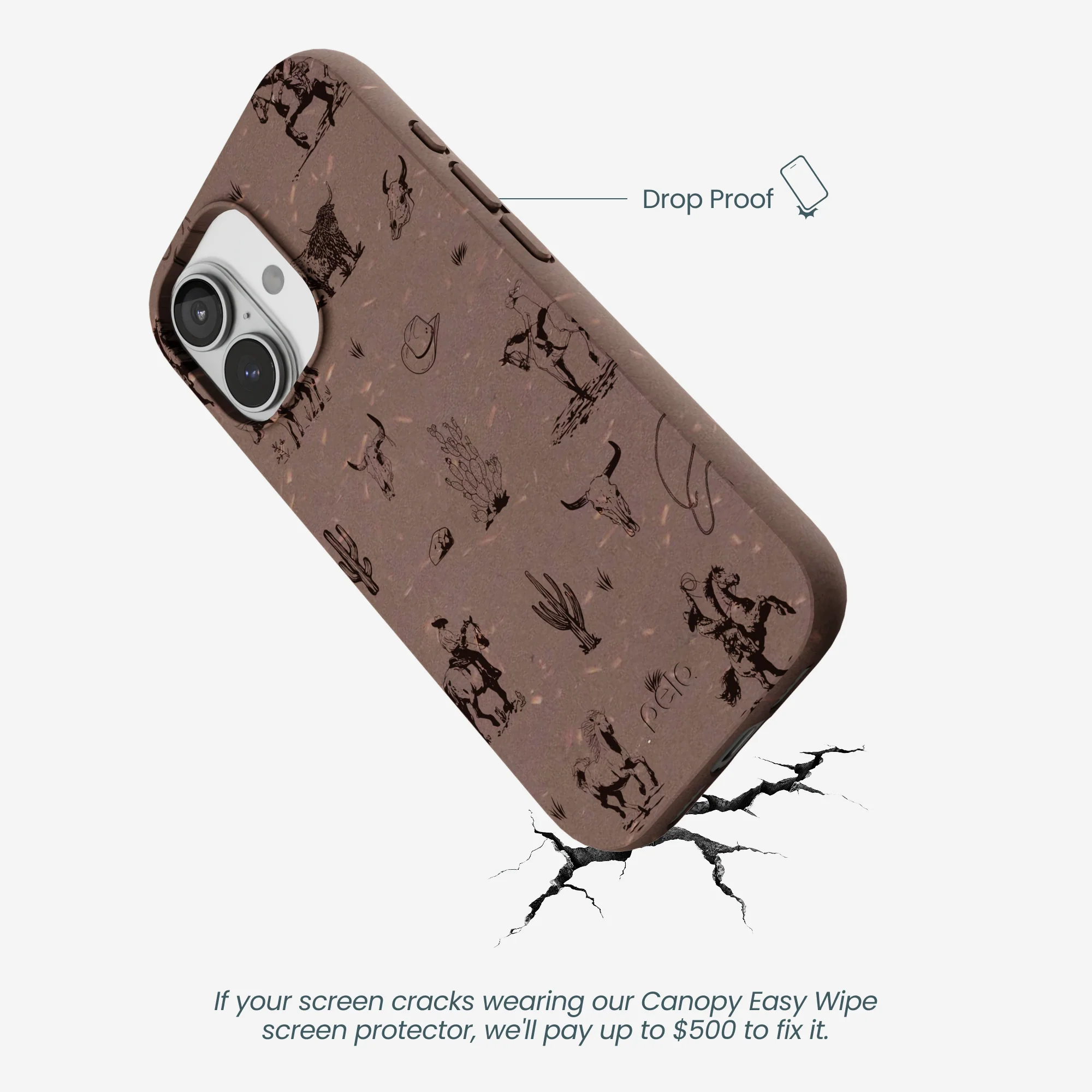 Chocolate Brown Wild Frontier iPhone 17 Case - Image 4