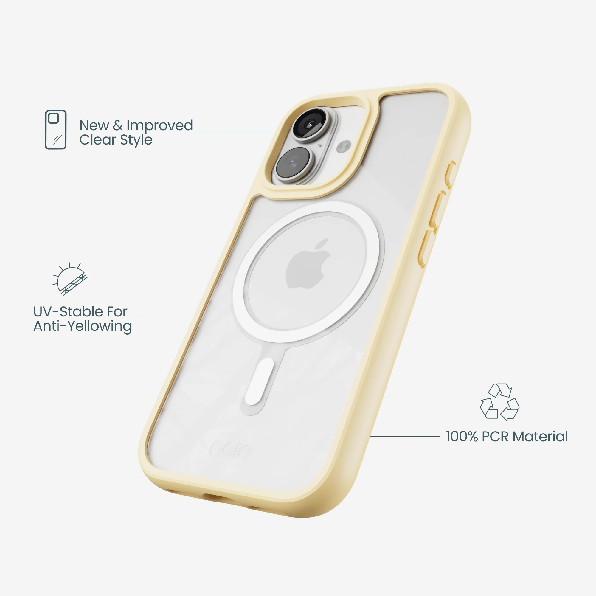 Clear iPhone 17 Case with Sunbeam Ridge (MagSafe Included) - Image 3
