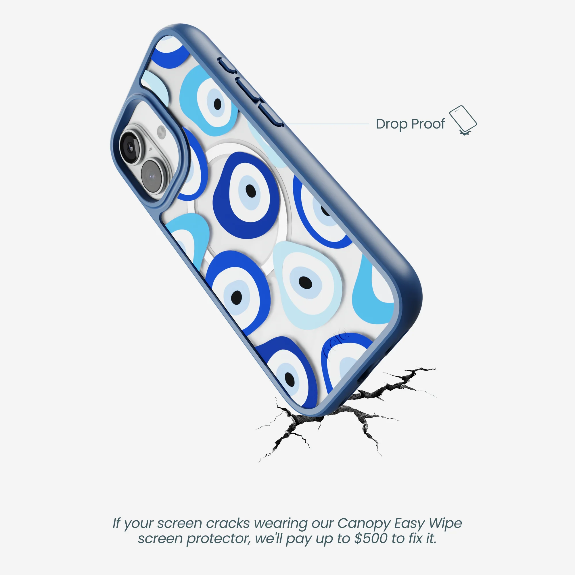 Clear Evil Eye iPhone 17 Case With True Blue Ridge (MagSafe included) - Image 5