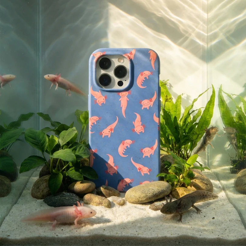 Electric Blue Axolotls Samsung Galaxy S26+(Plus) Case - Image 6