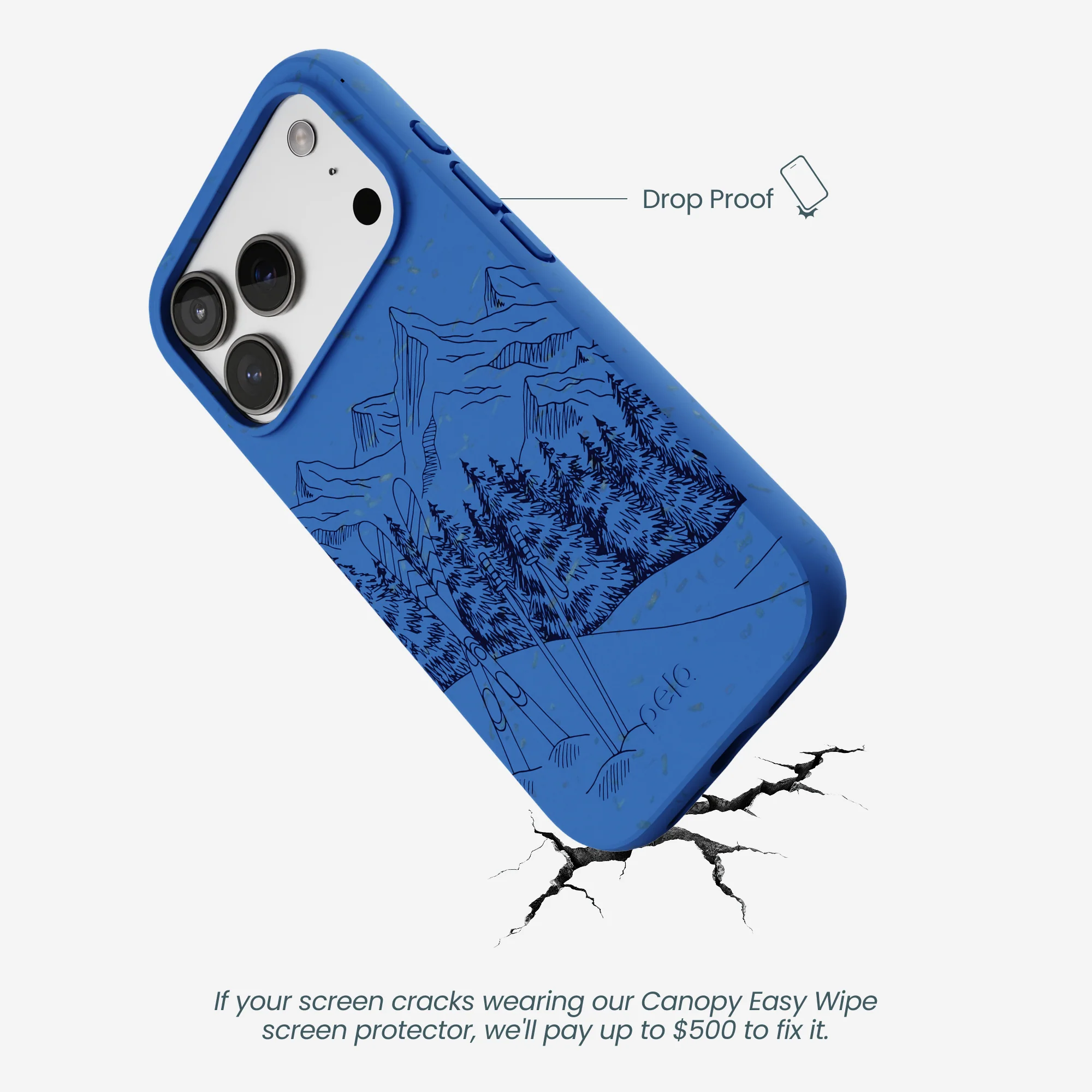 Electric Blue Backcountry Ski iPhone 17 Pro Case - Image 5
