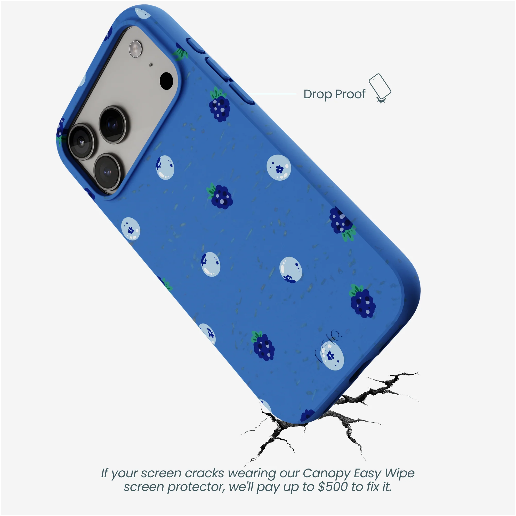 Electric Blue Black and Blue iPhone 17 Pro Max Case - Image 4