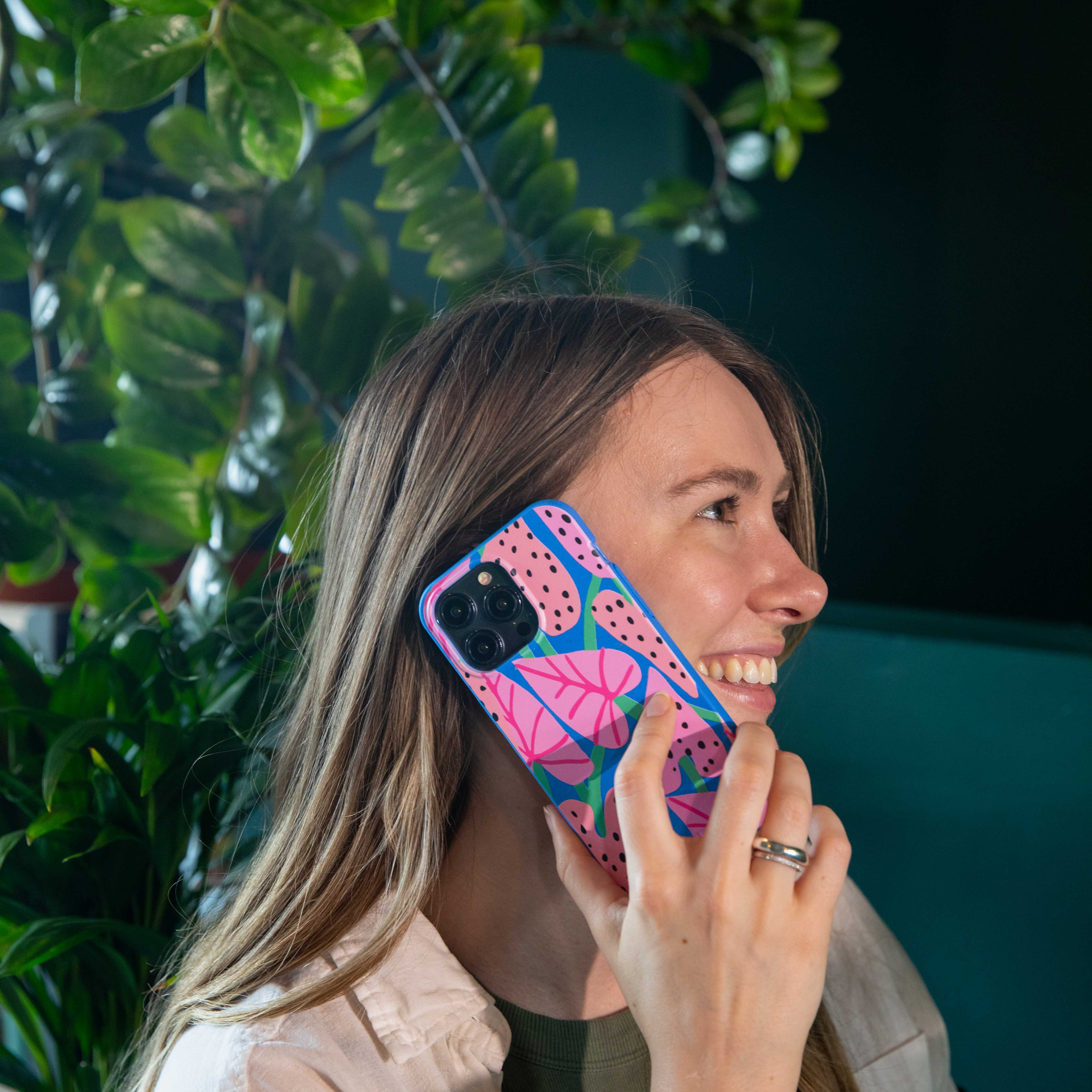 Electric Blue Candy Bloom iPhone 6/6s/7/8/SE Case - Image 5