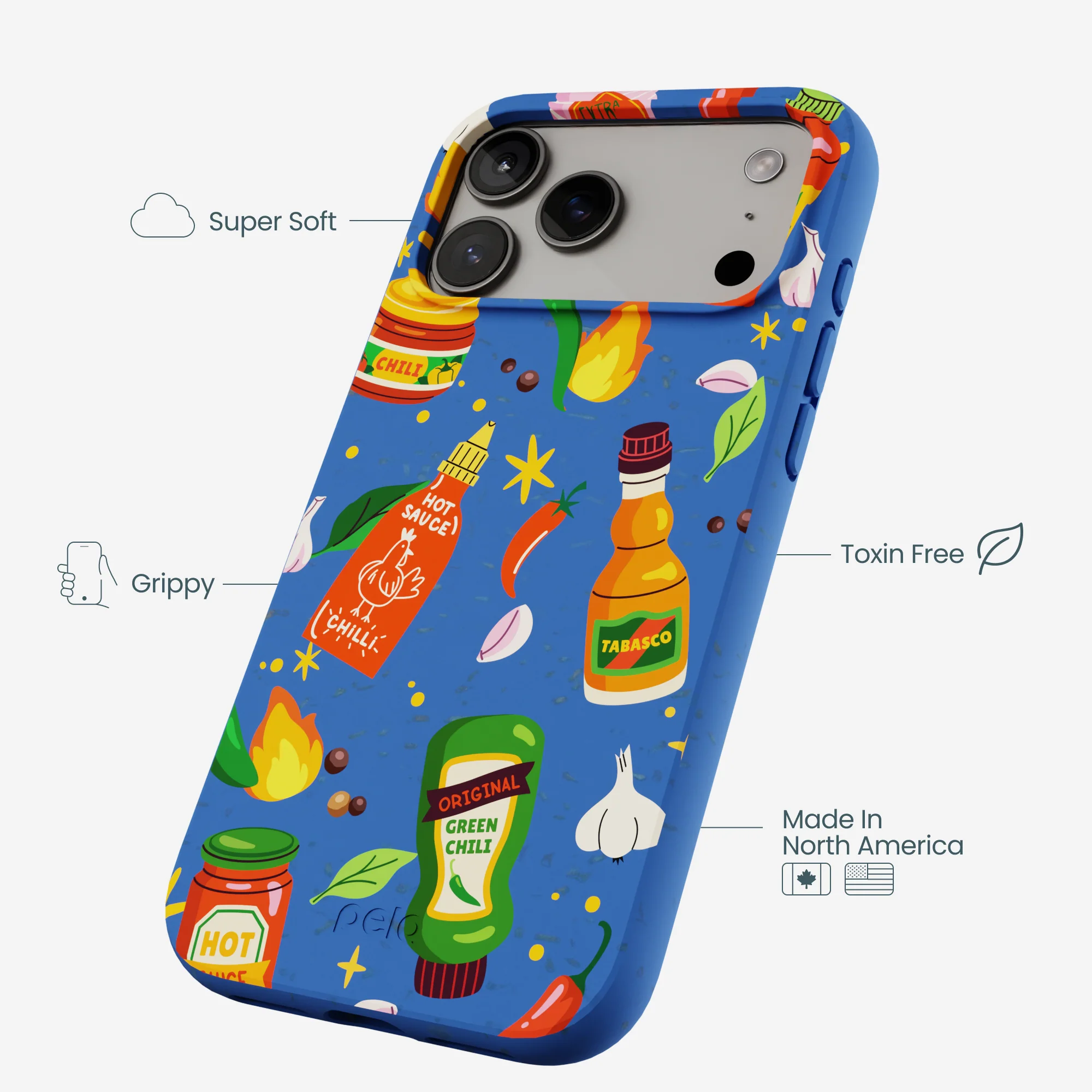 Electric Blue Hot Stuff iPhone 17 Pro Max Case - Image 4
