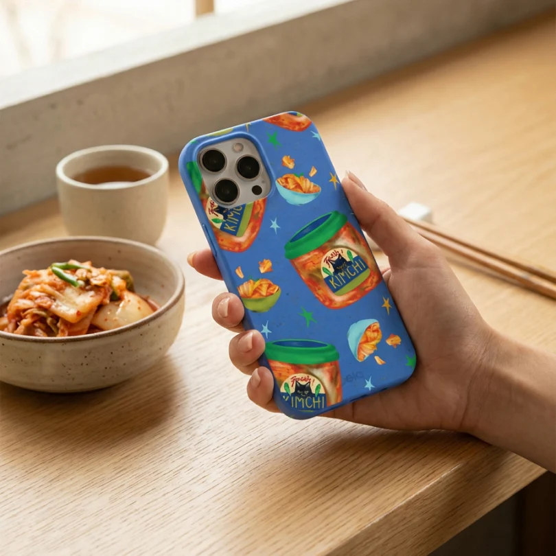Electric Blue Kimchi Club iPhone XR Case - Image 5