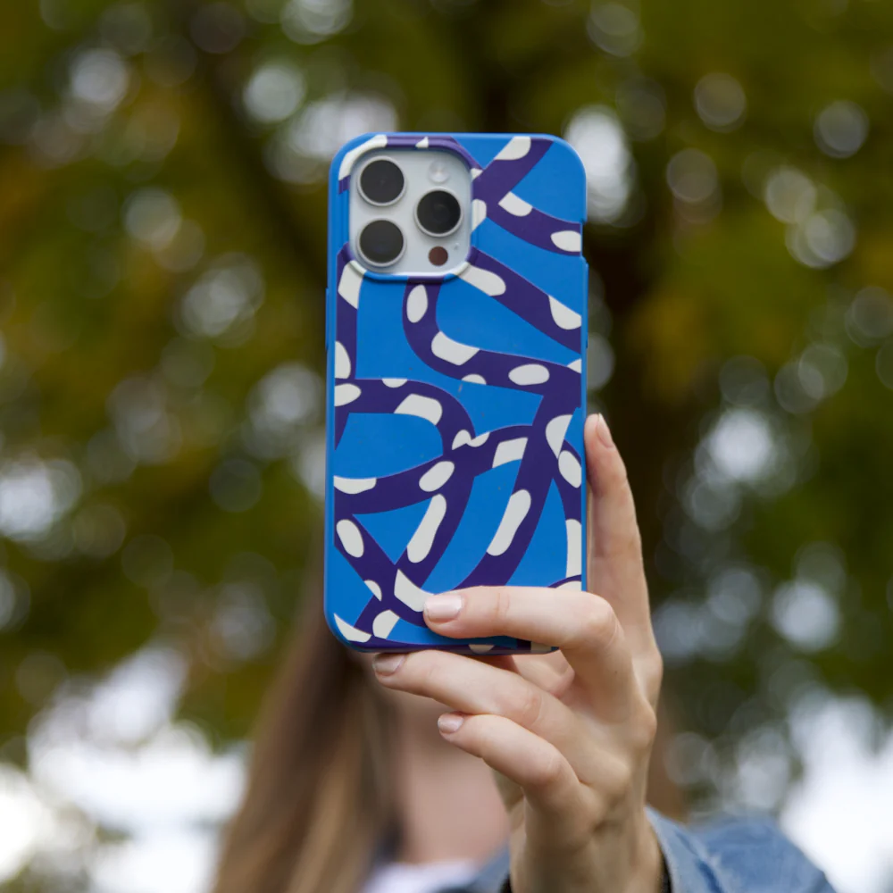 Electric Blue Noodles iPhone 16e/17e Case - Image 2