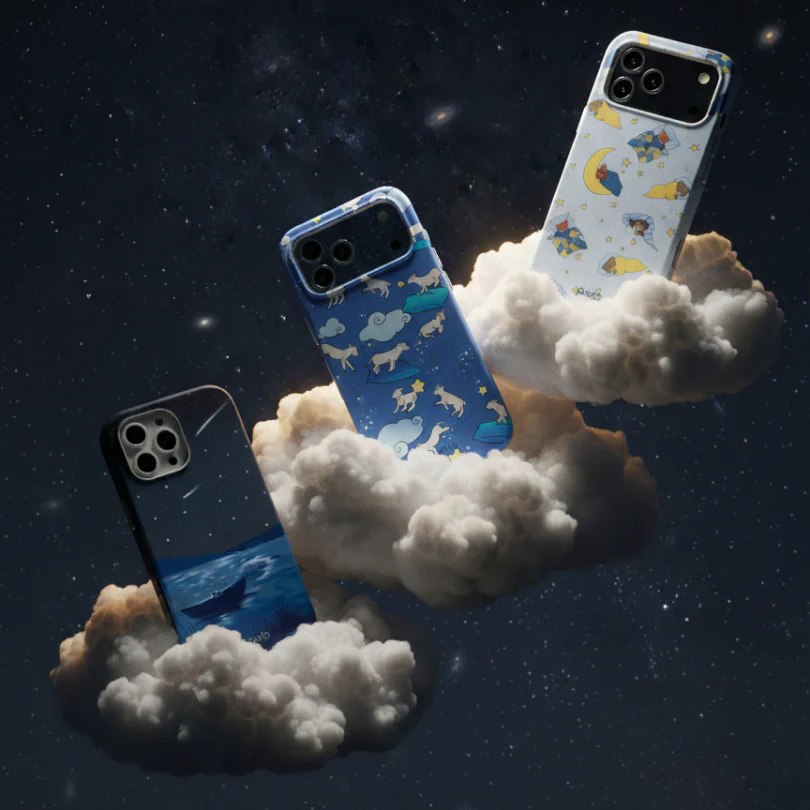 Electric Blue Sheep Dreamers iPhone 16e/17e Case - Image 3
