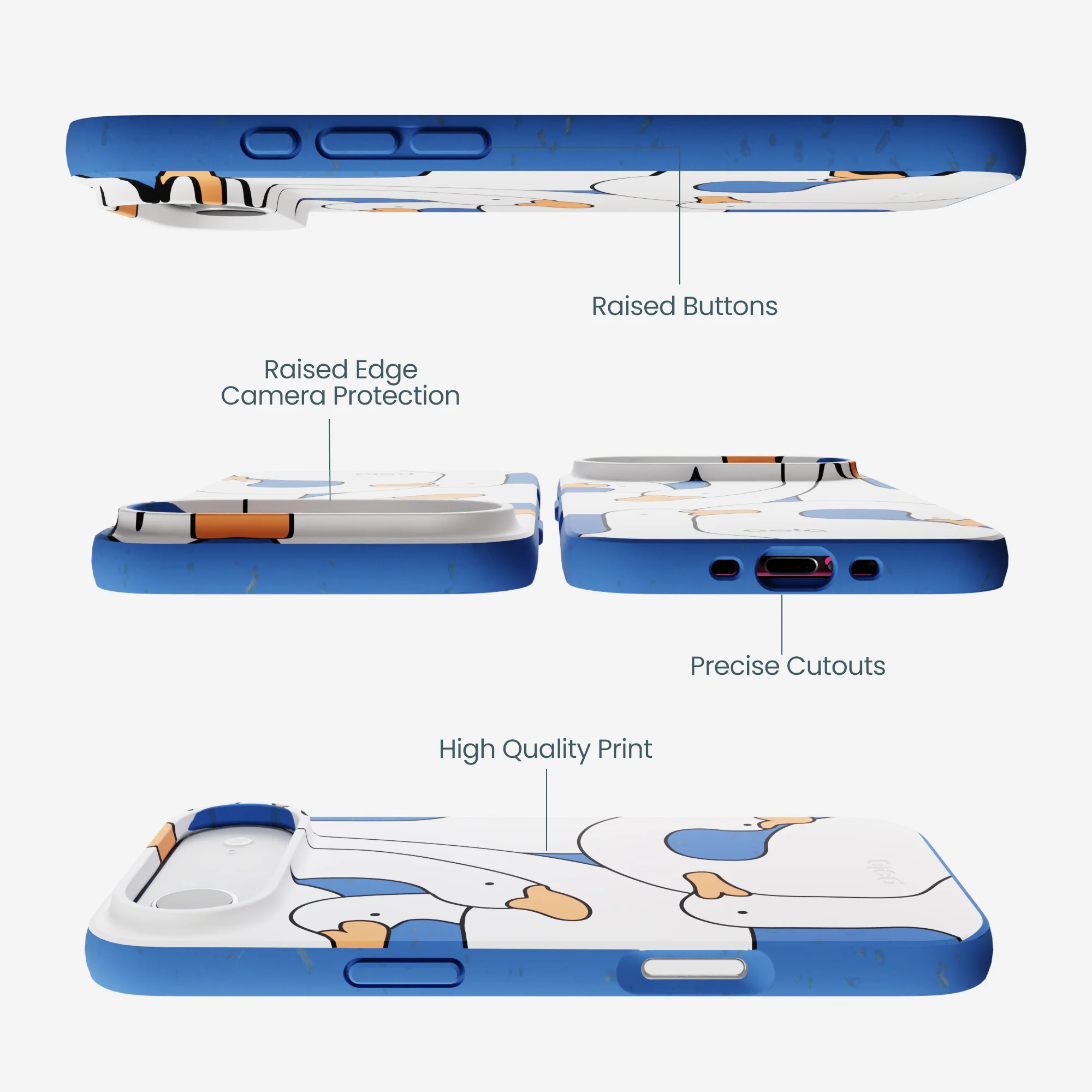 Electric Blue Silly Goose iPhone Air Case - Image 2
