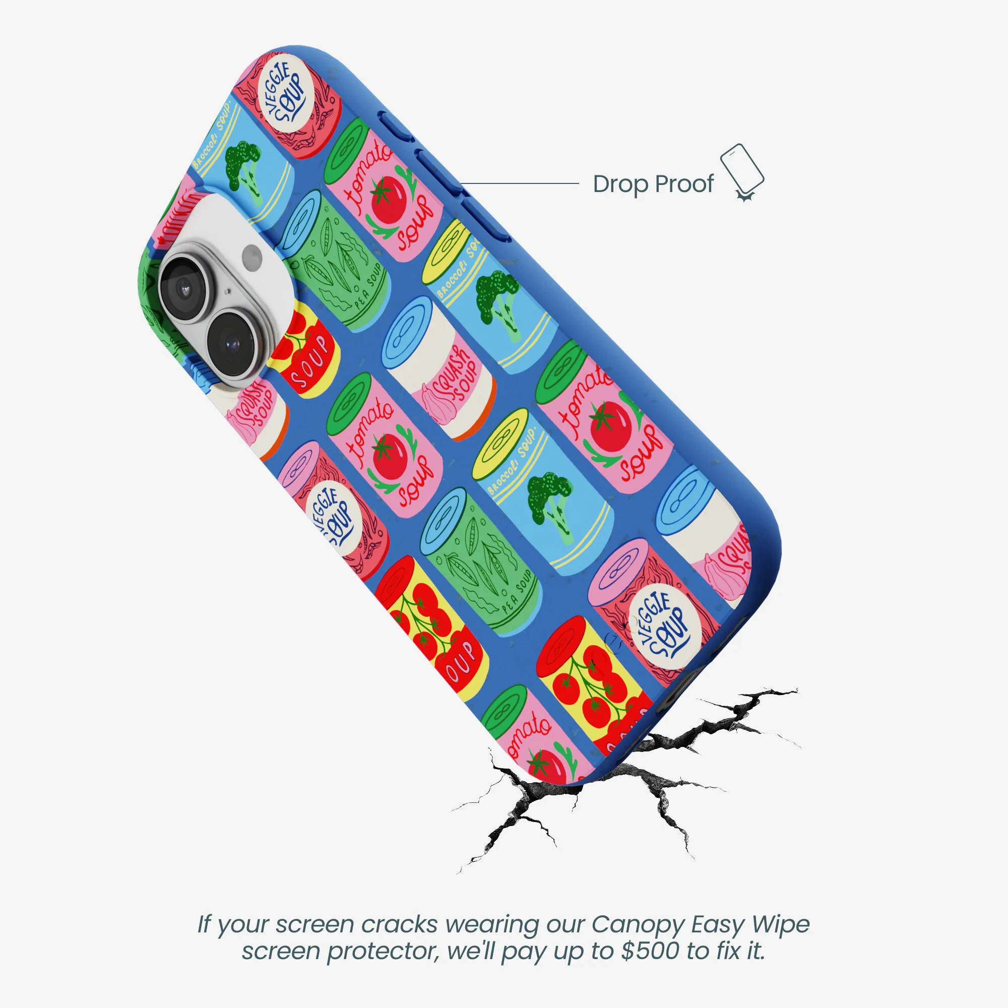 Electric Blue Soup Stories iPhone 17 Case - Image 4