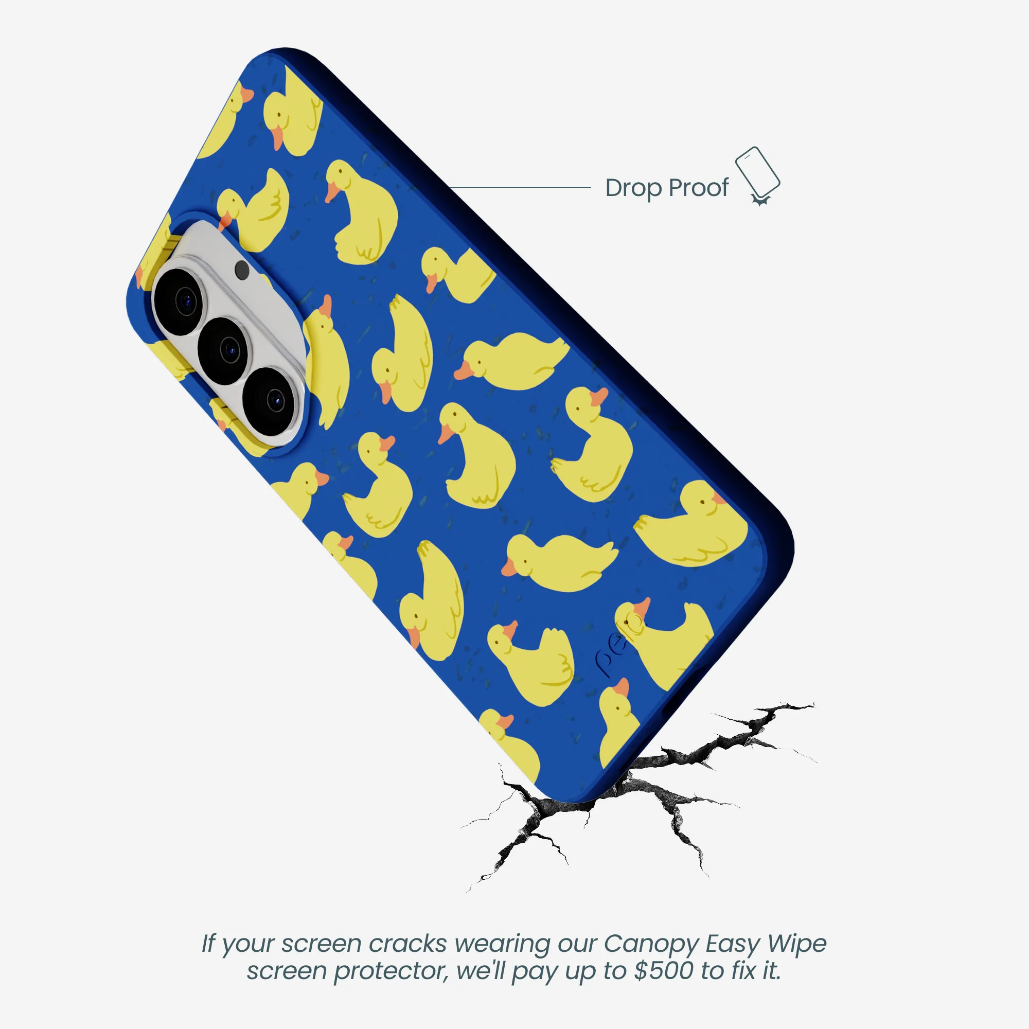 Electric Blue Sunny Ducklings Samsung Galaxy S26 Case - Image 5