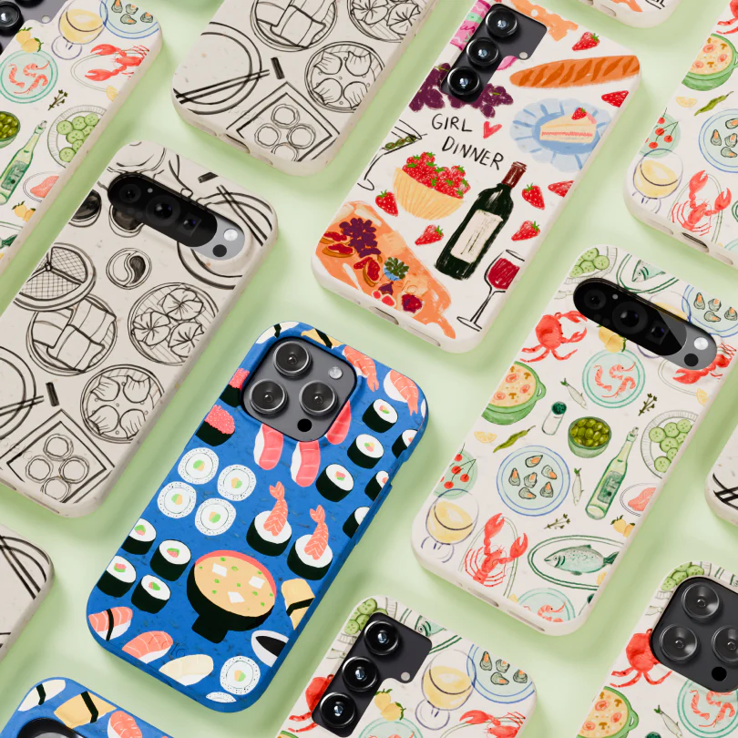 Electric Blue Sushi Night iPhone 6/6s/7/8/SE Case - Image 8