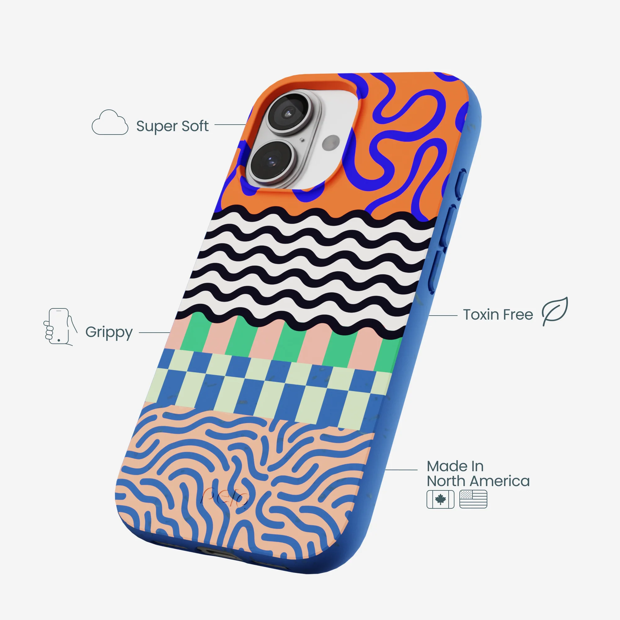 Electric Blue Tangerine Mix iPhone 17 Case - Image 3