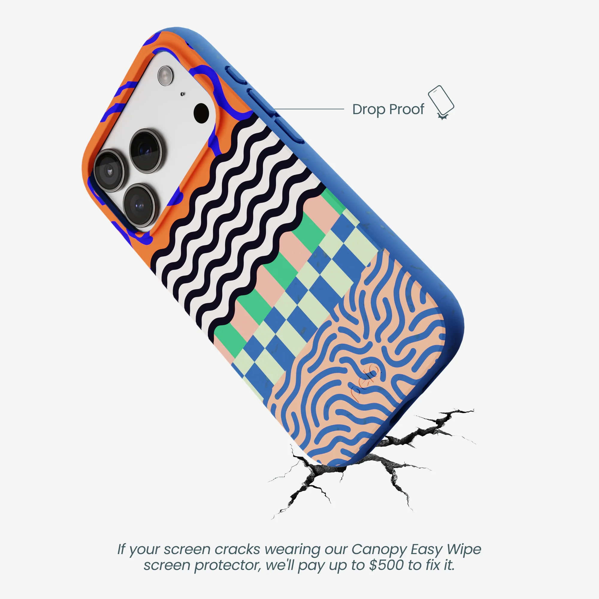 Electric Blue Tangerine Mix iPhone 17 Pro Case - Image 5