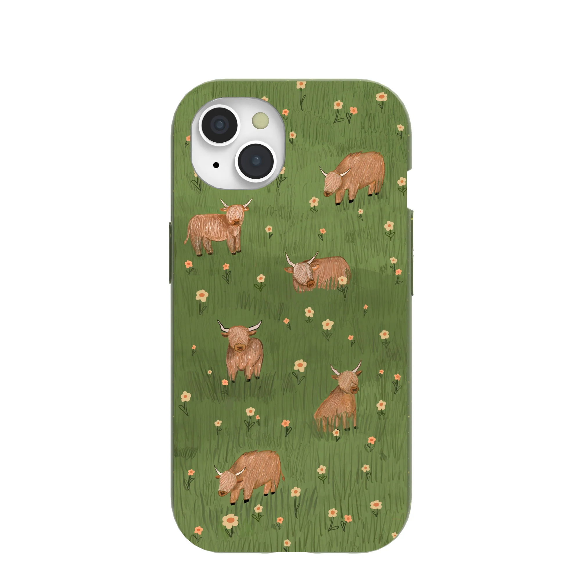 Forest Floor Cozy Cows iPhone 15 Case