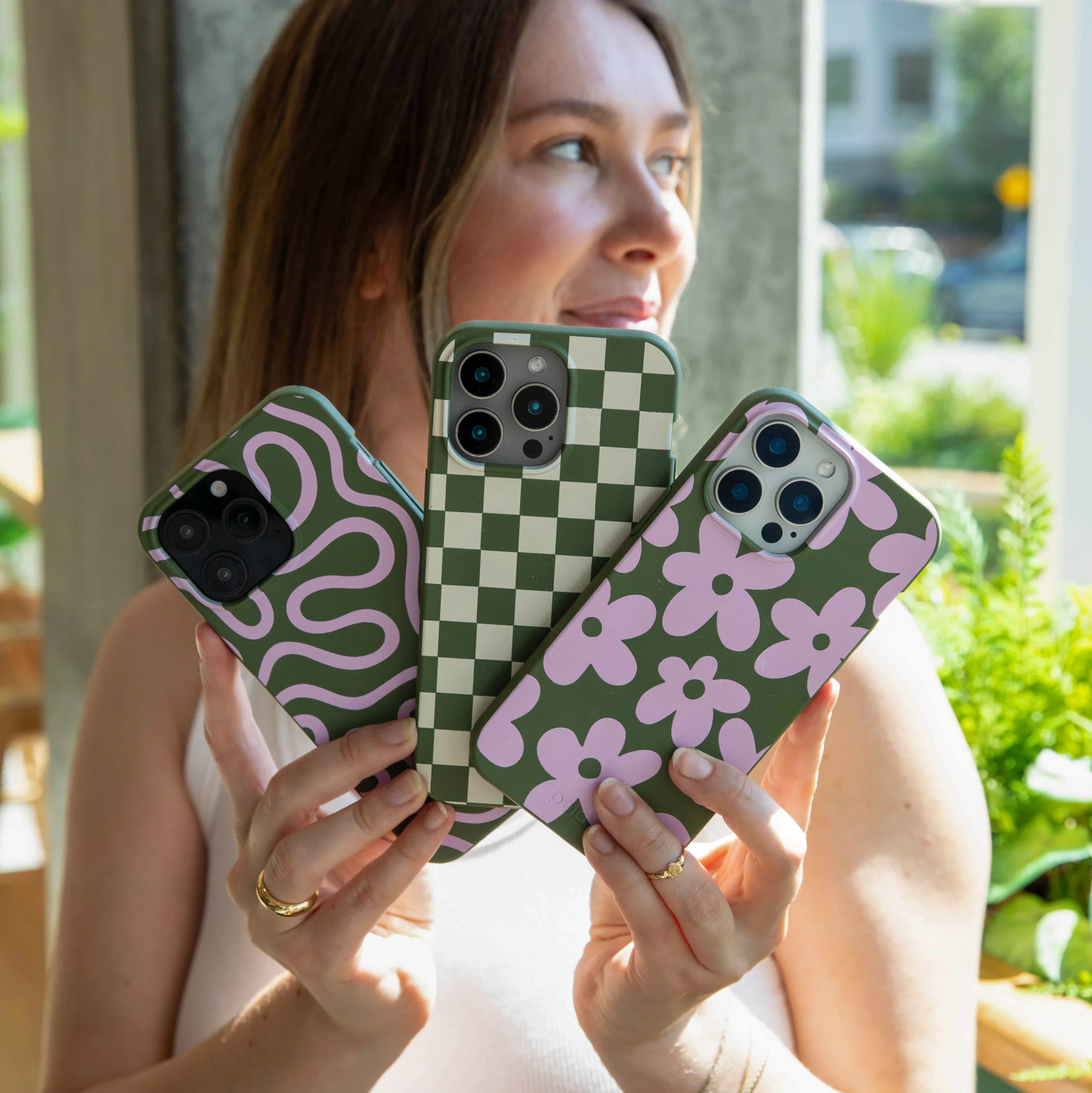 Forest Floor Matcha Check Google Pixel 9a Case - Image 6