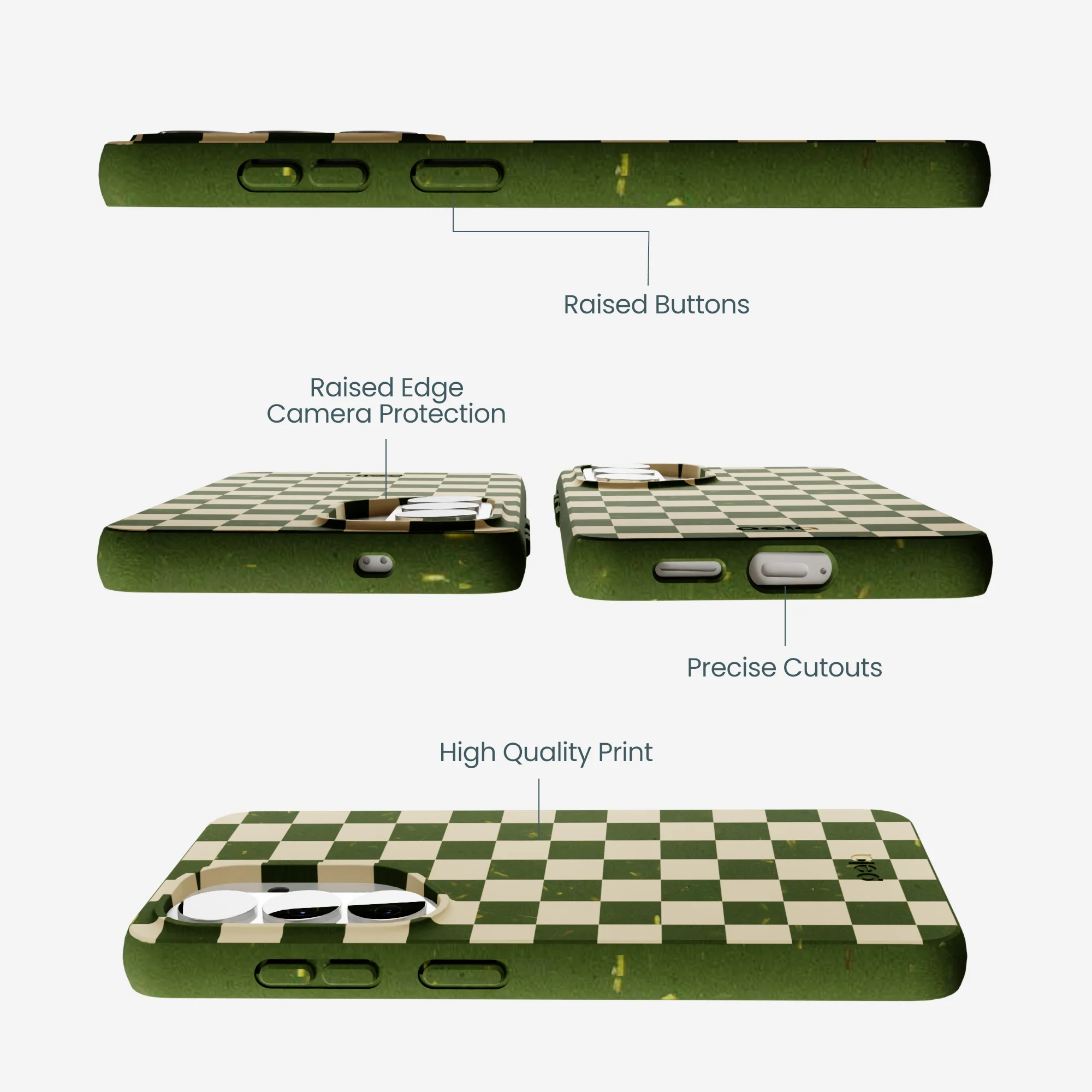 Forest Floor Matcha Check Samsung Galaxy S26 Case - Image 3