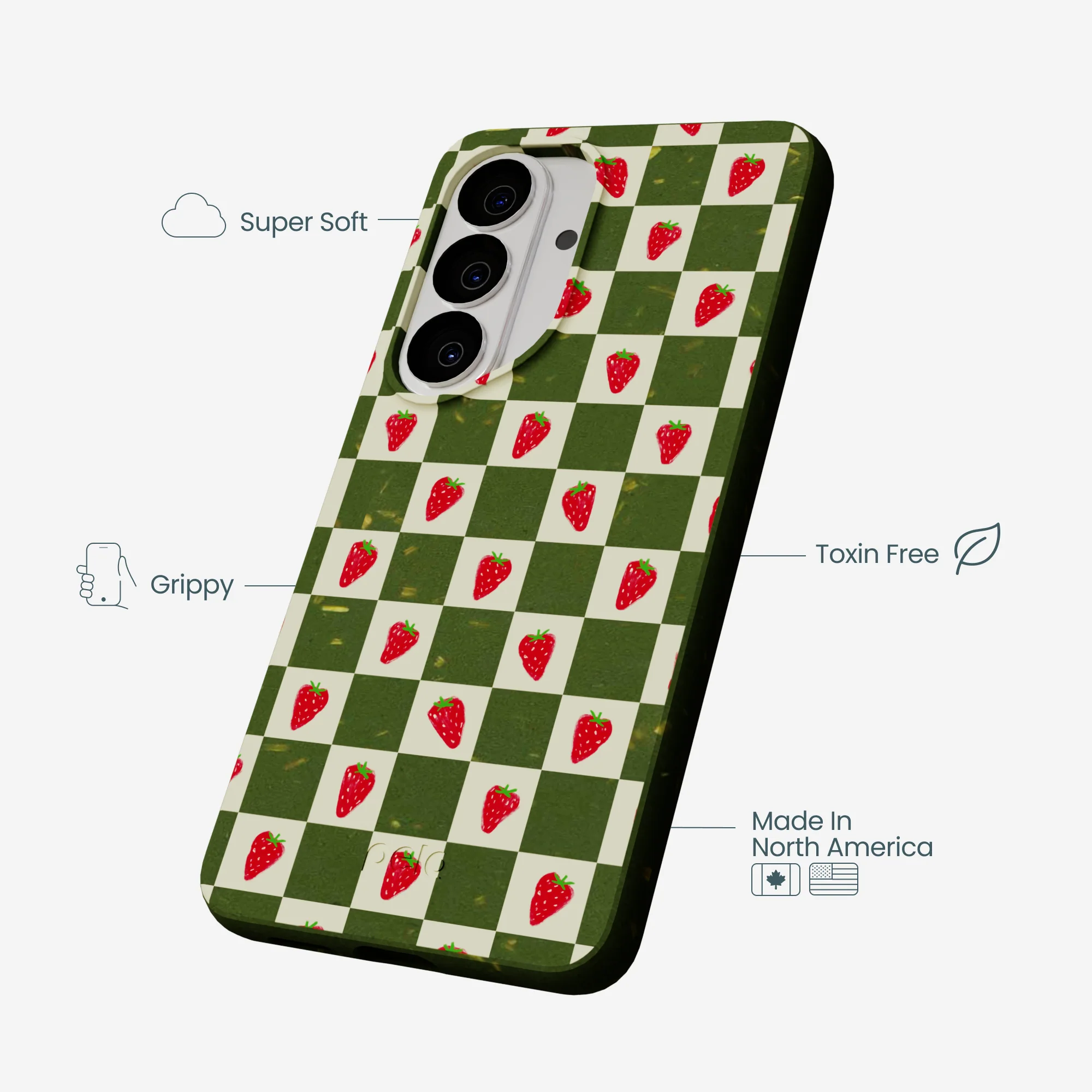 Forest Floor Strawberry Field Samsung Galaxy S26 Case - Image 4